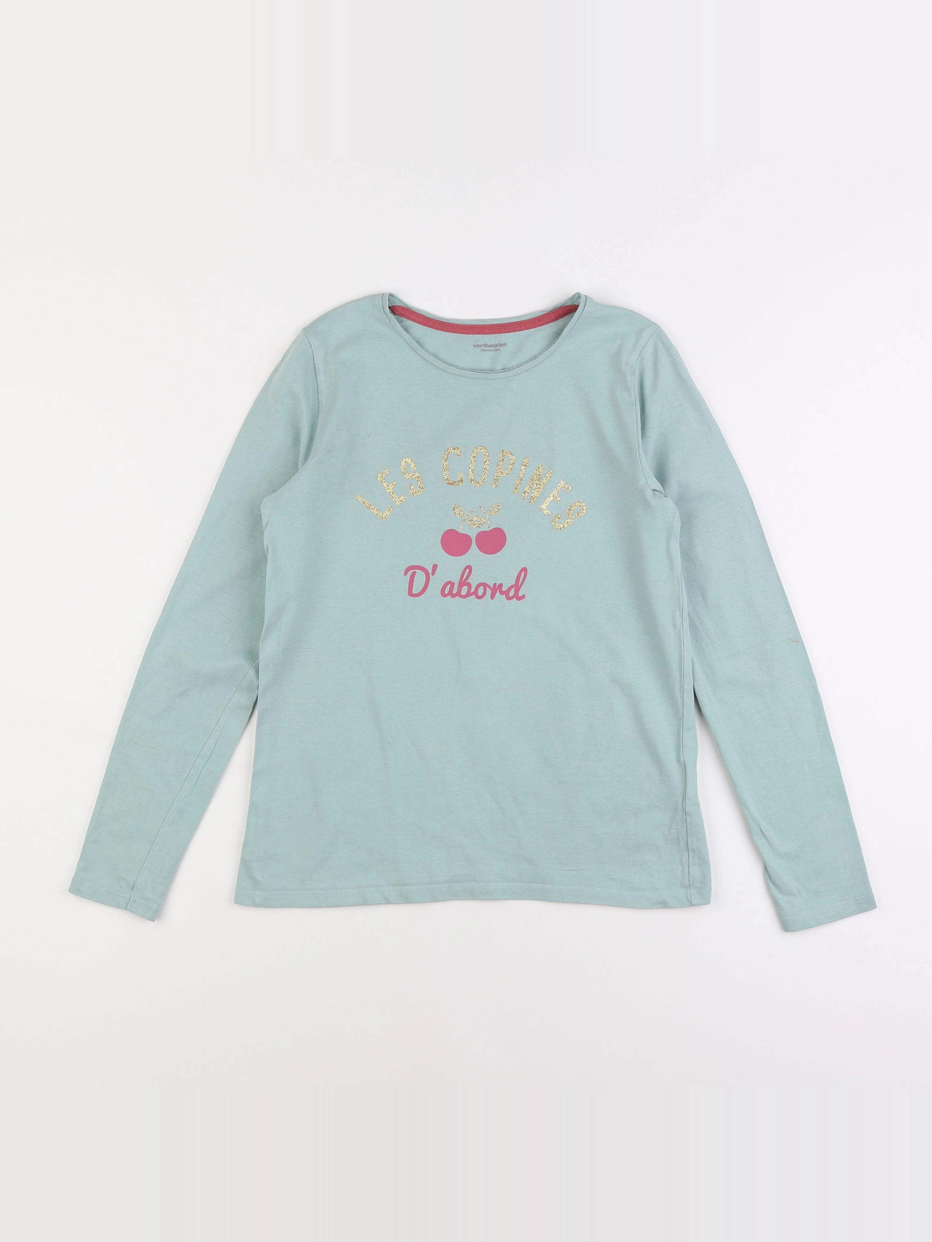 Vertbaudet - tee-shirt vert - 12 ans