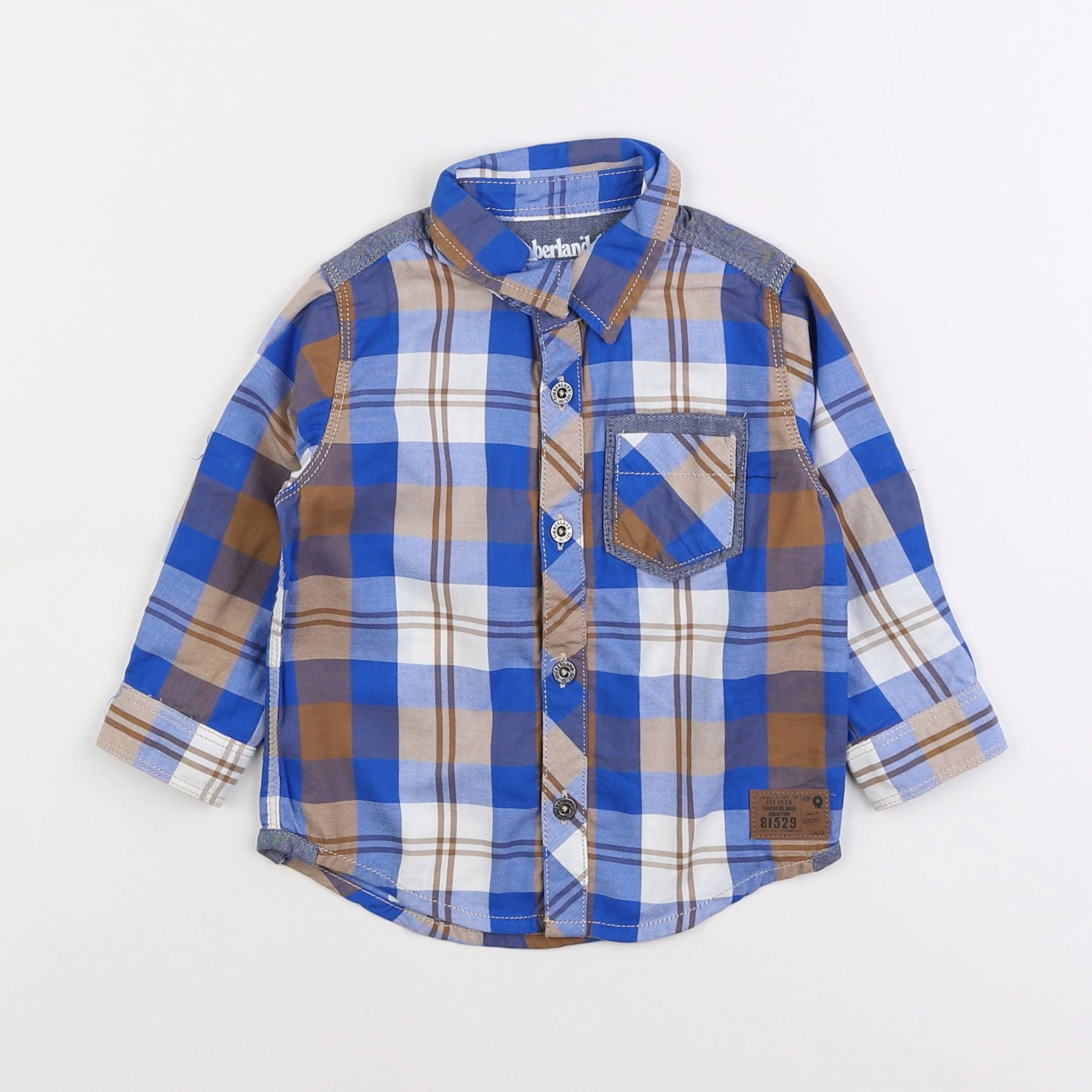 Timberland - chemise bleu - 12 mois