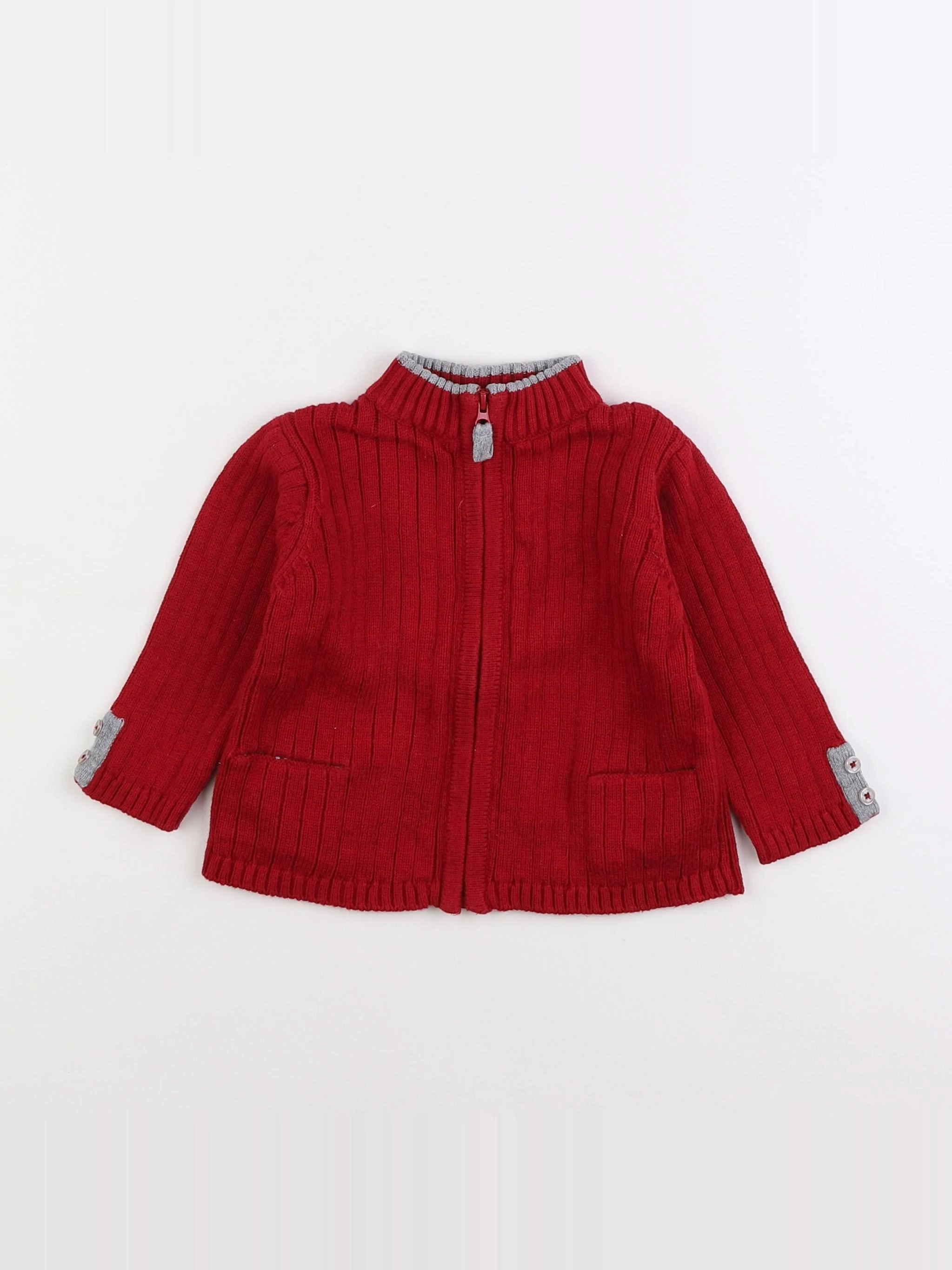 Natalys - gilet rouge - 18 mois