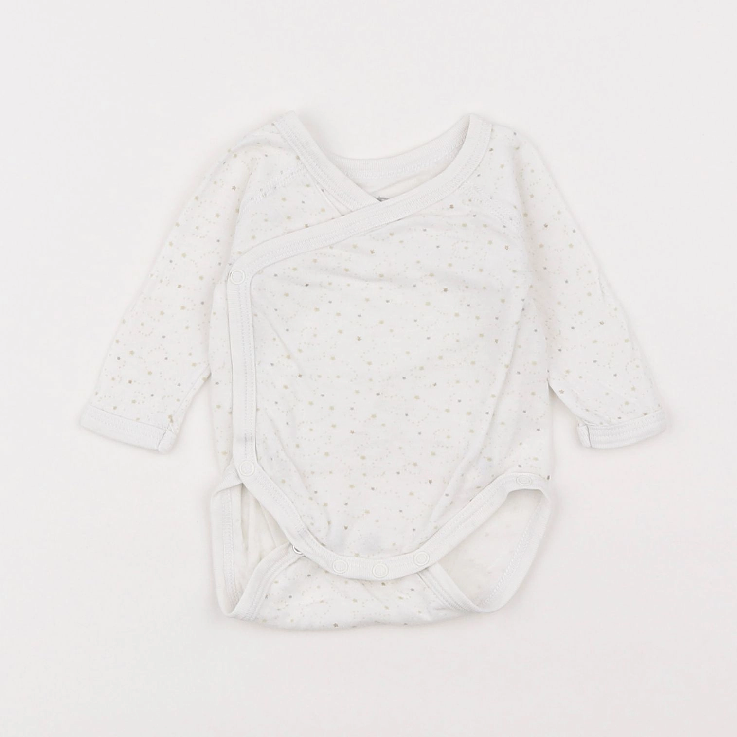 Petit Bateau - body blanc - 0 mois