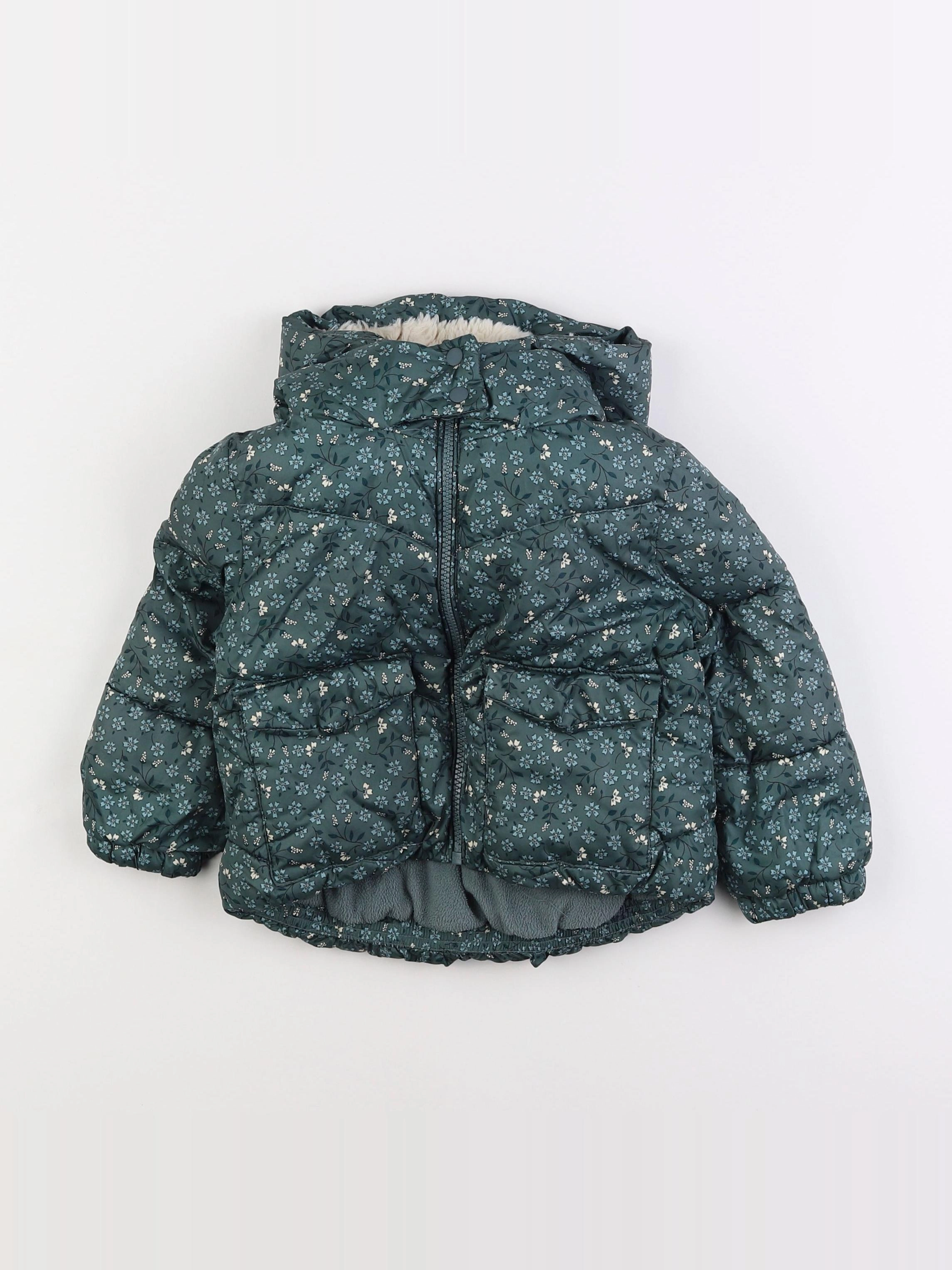 Vertbaudet - doudoune vert - 3 ans