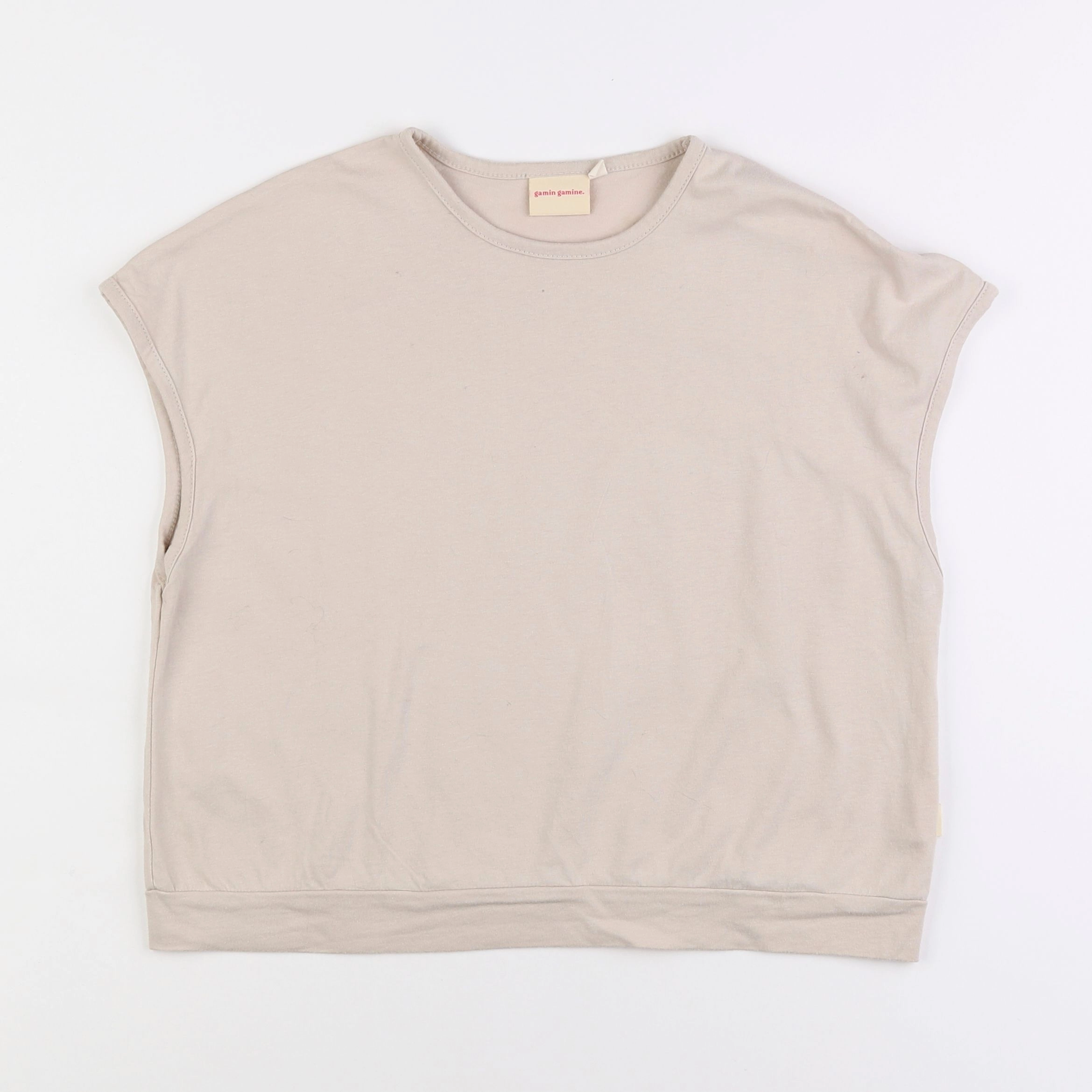 Gamin gamine - tee-shirt beige - 6/7 ans