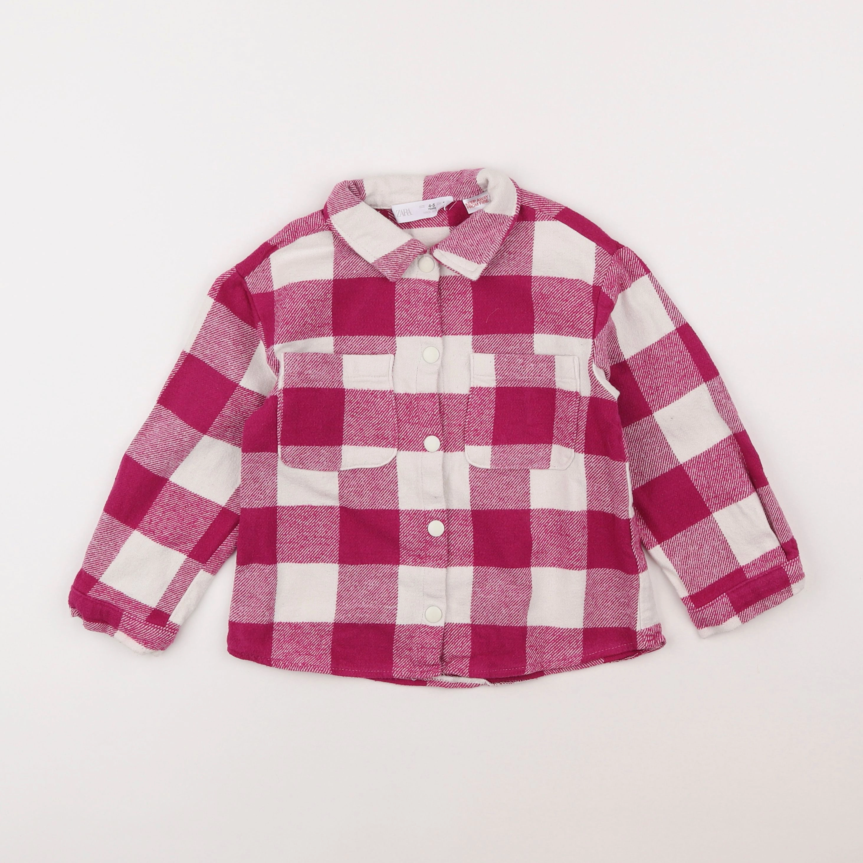 Zara - chemise rose - 4/5 ans