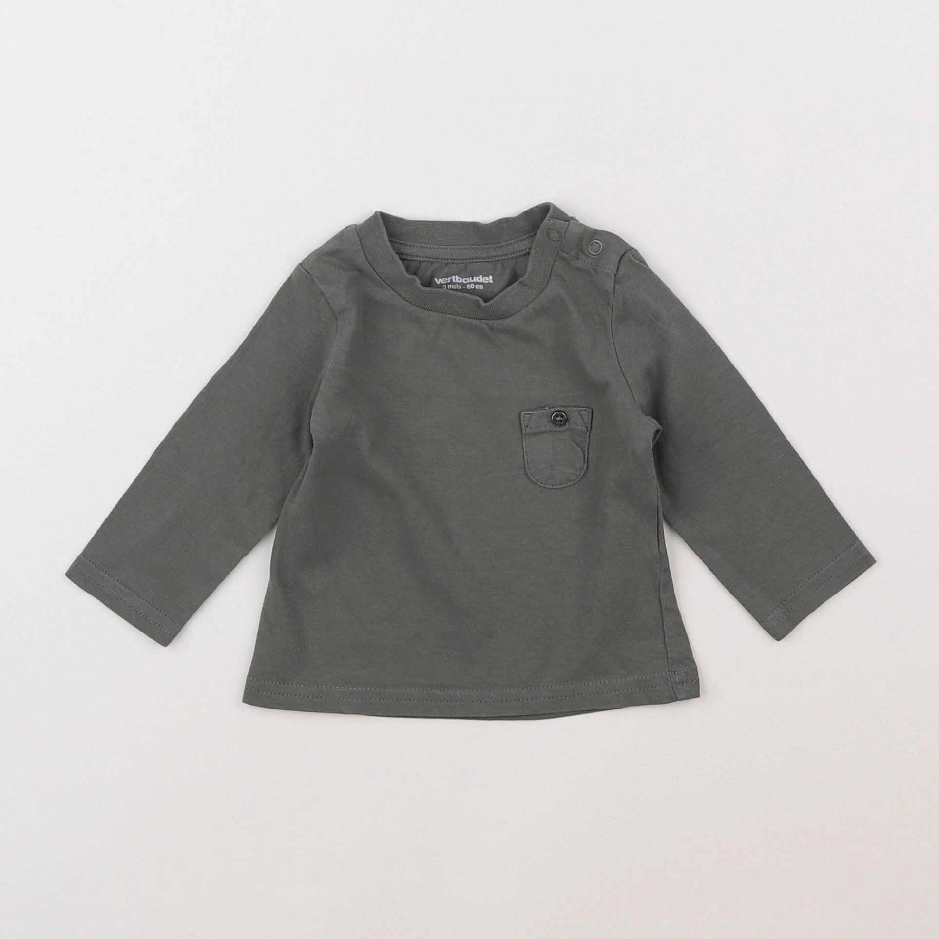 Vertbaudet - tee-shirt gris - 3 mois