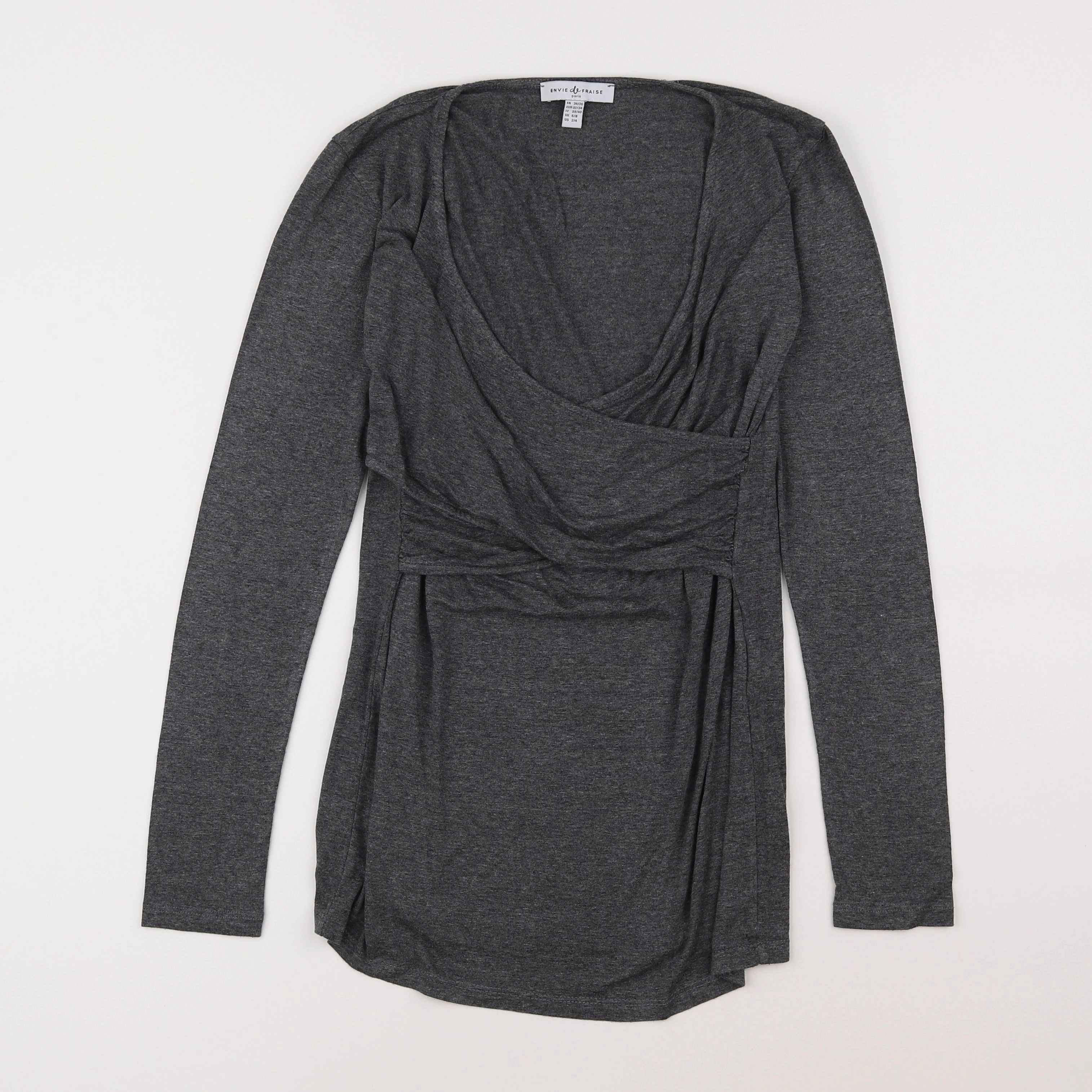 Envie de fraise - tee-shirt grossesse gris - 34 à 36