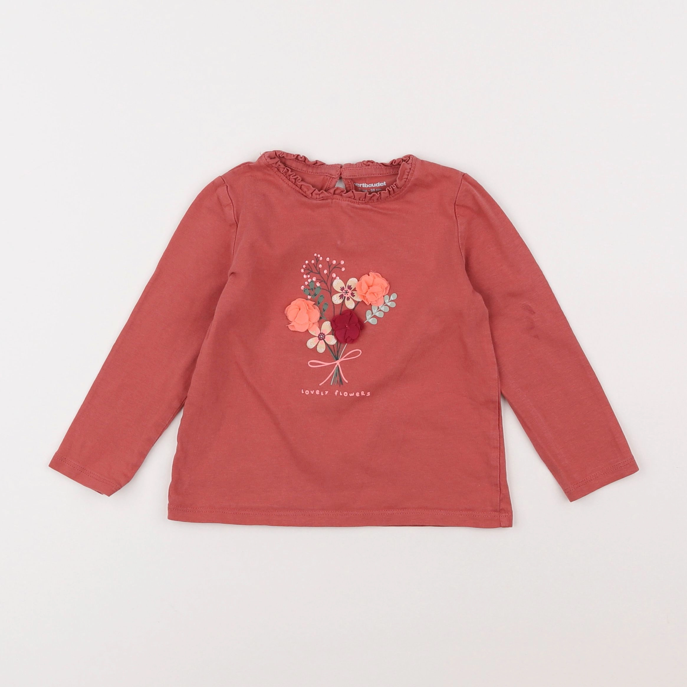 Vertbaudet - tee-shirt rouge - 2 ans