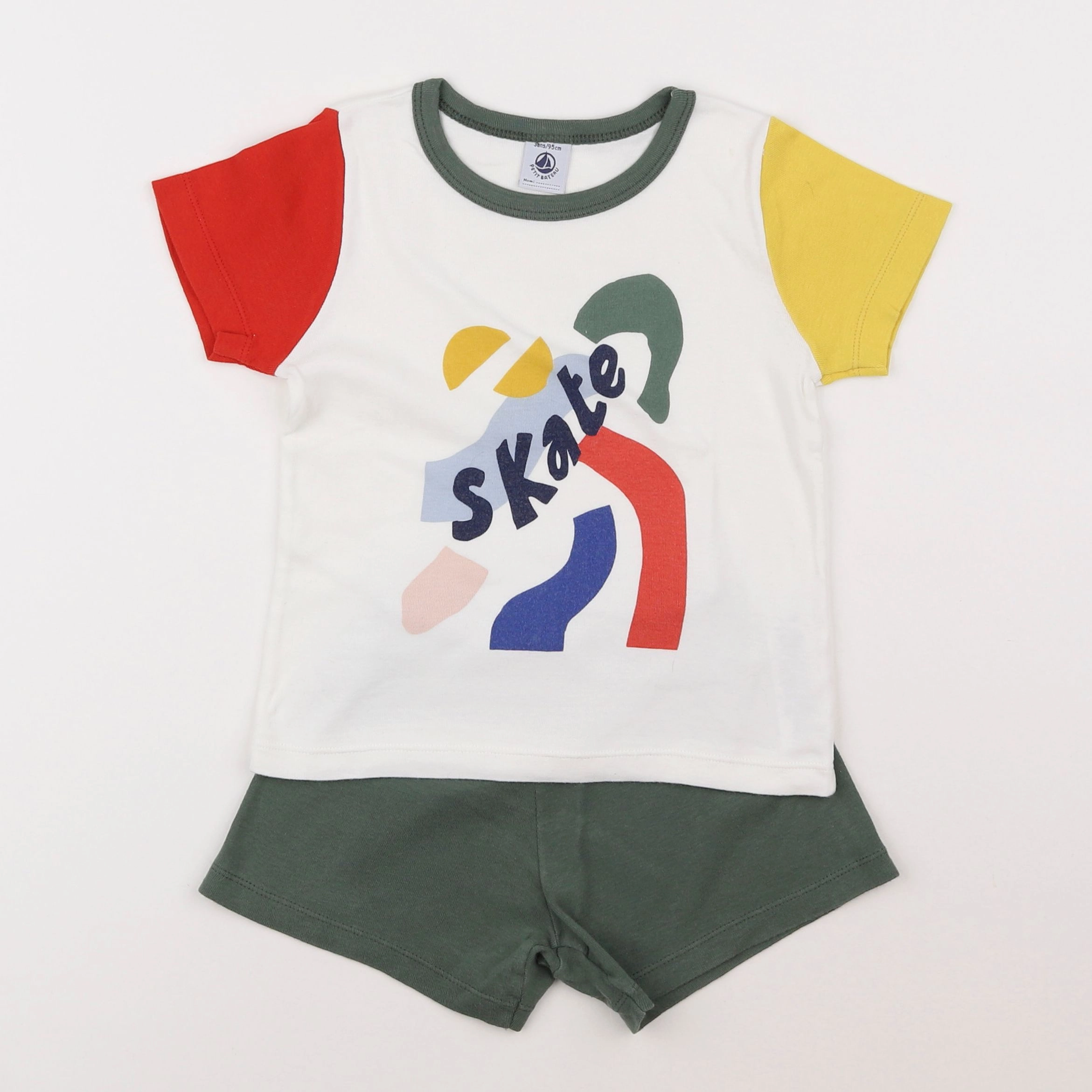 Petit Bateau - pyjama coton multicolore - 3 ans