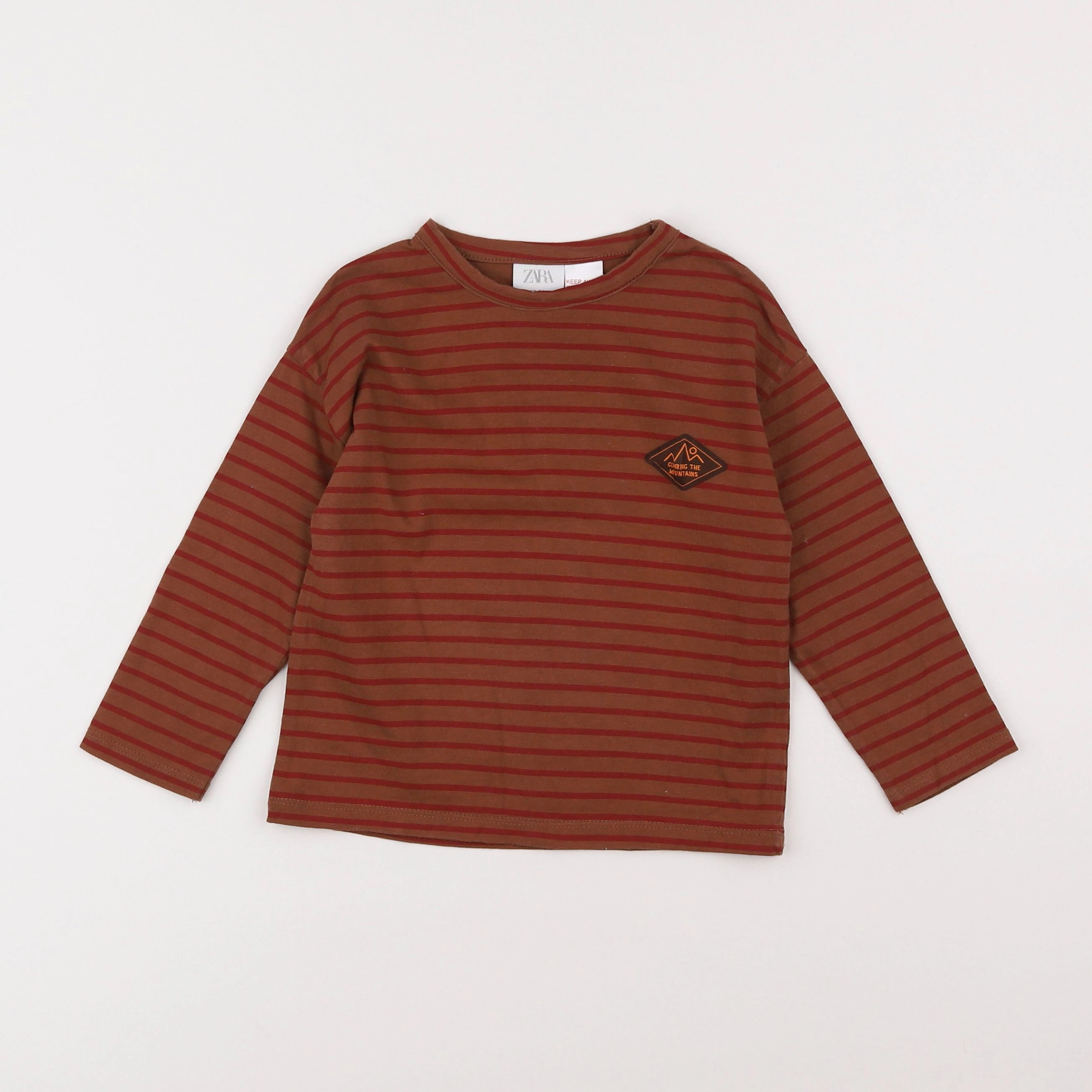 Zara - tee-shirt marron - 18 mois à 2 ans