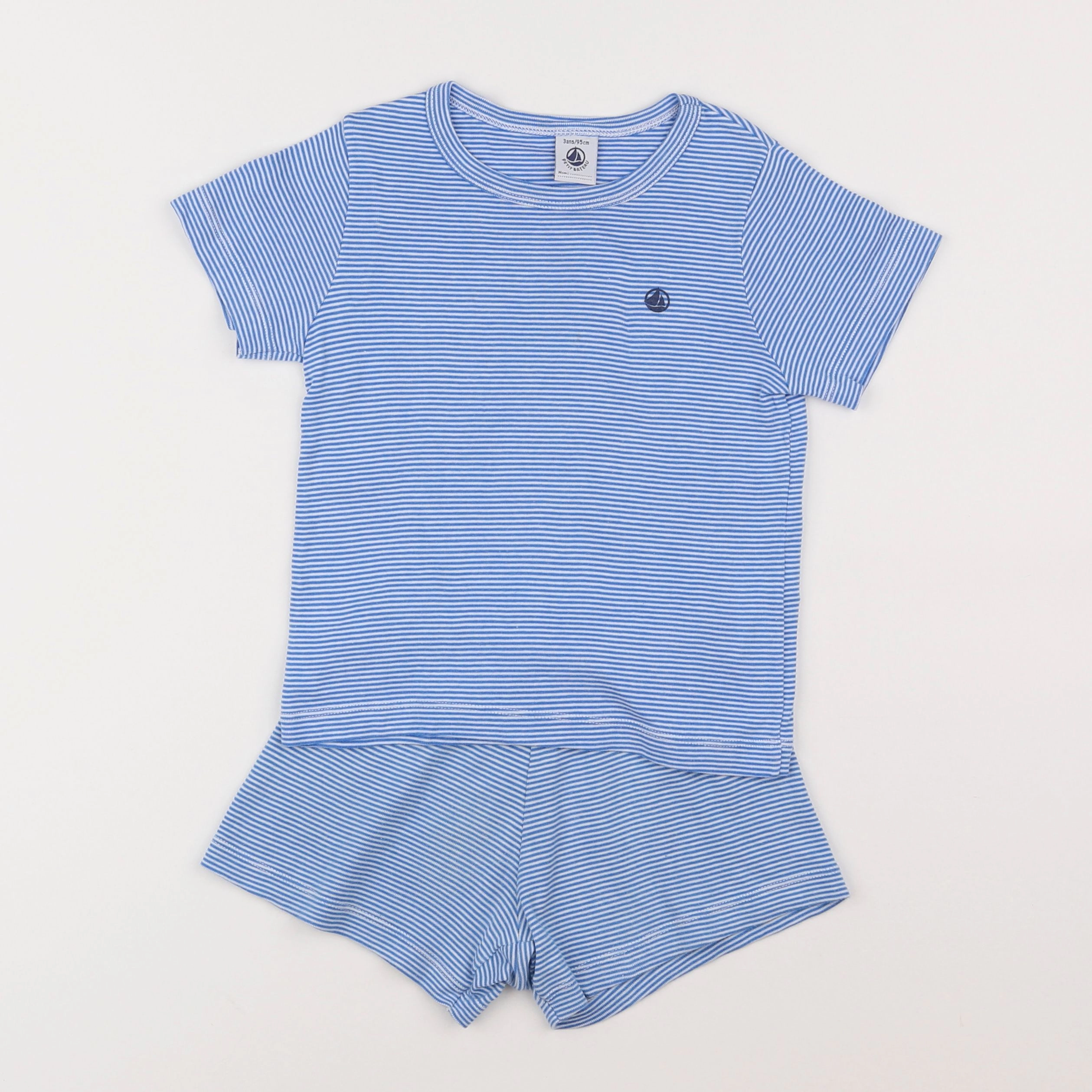 Petit Bateau - pyjama coton bleu - 3 ans