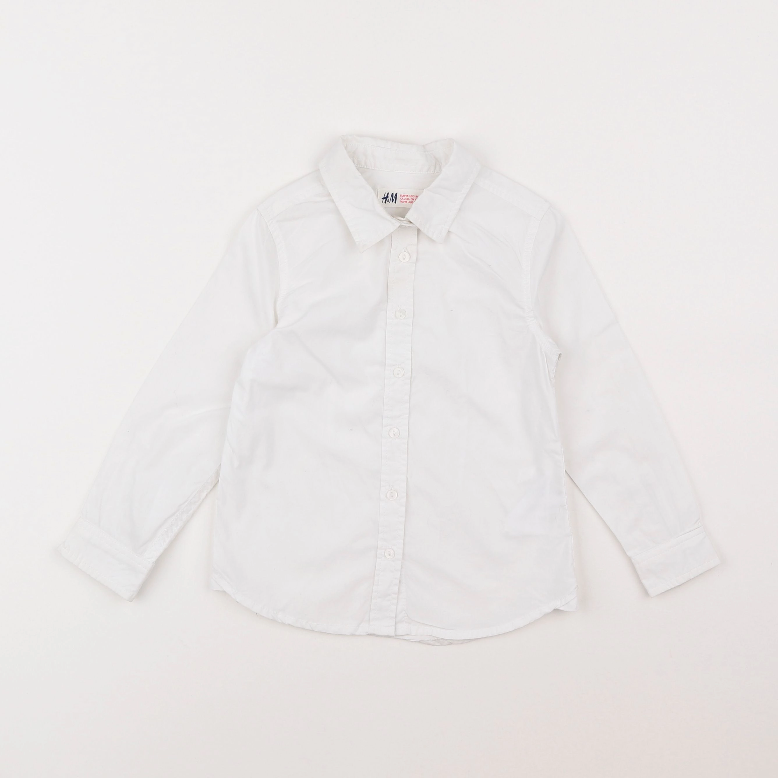 H&M - chemise blanc - 2/3 ans