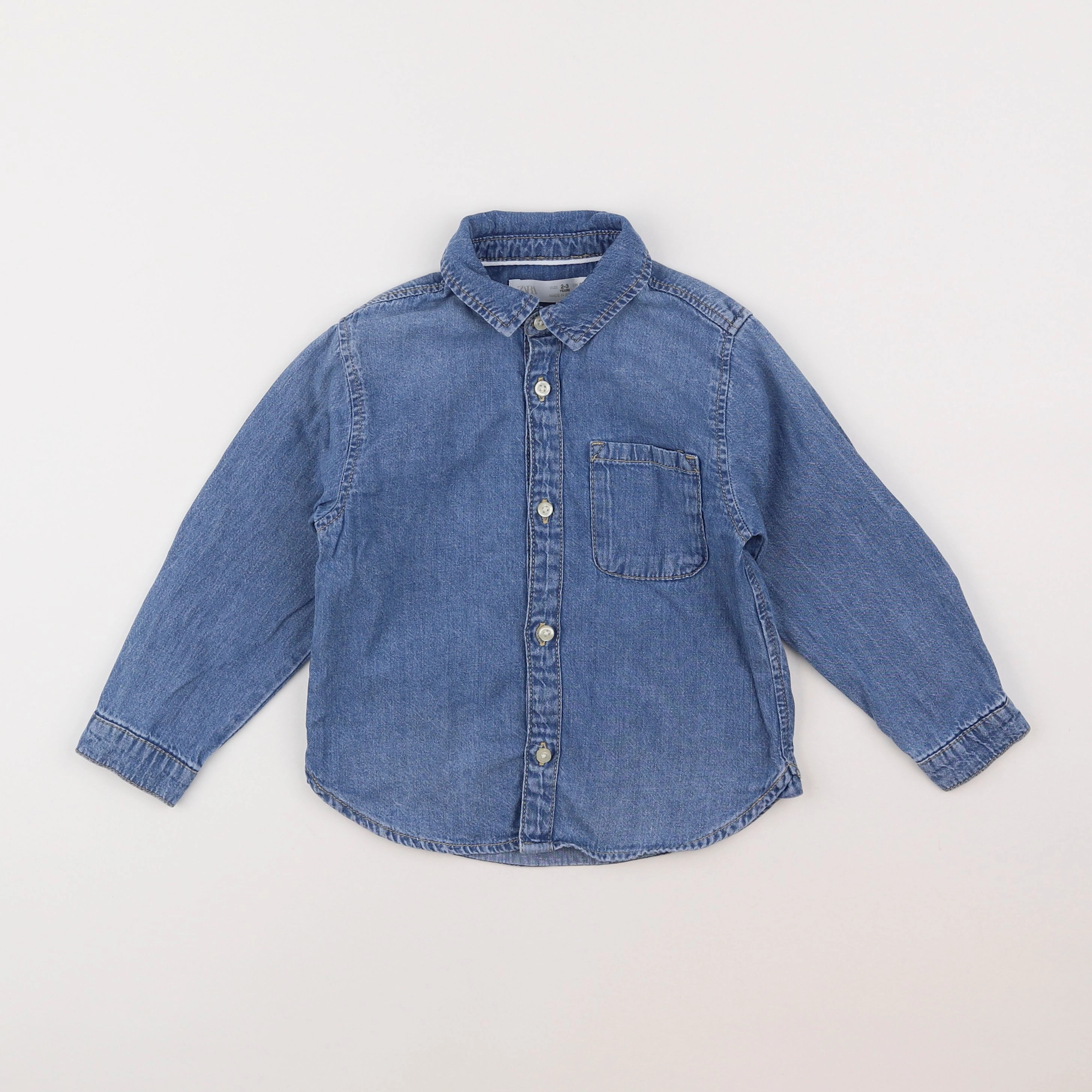 Zara - chemise bleu - 2/3 ans