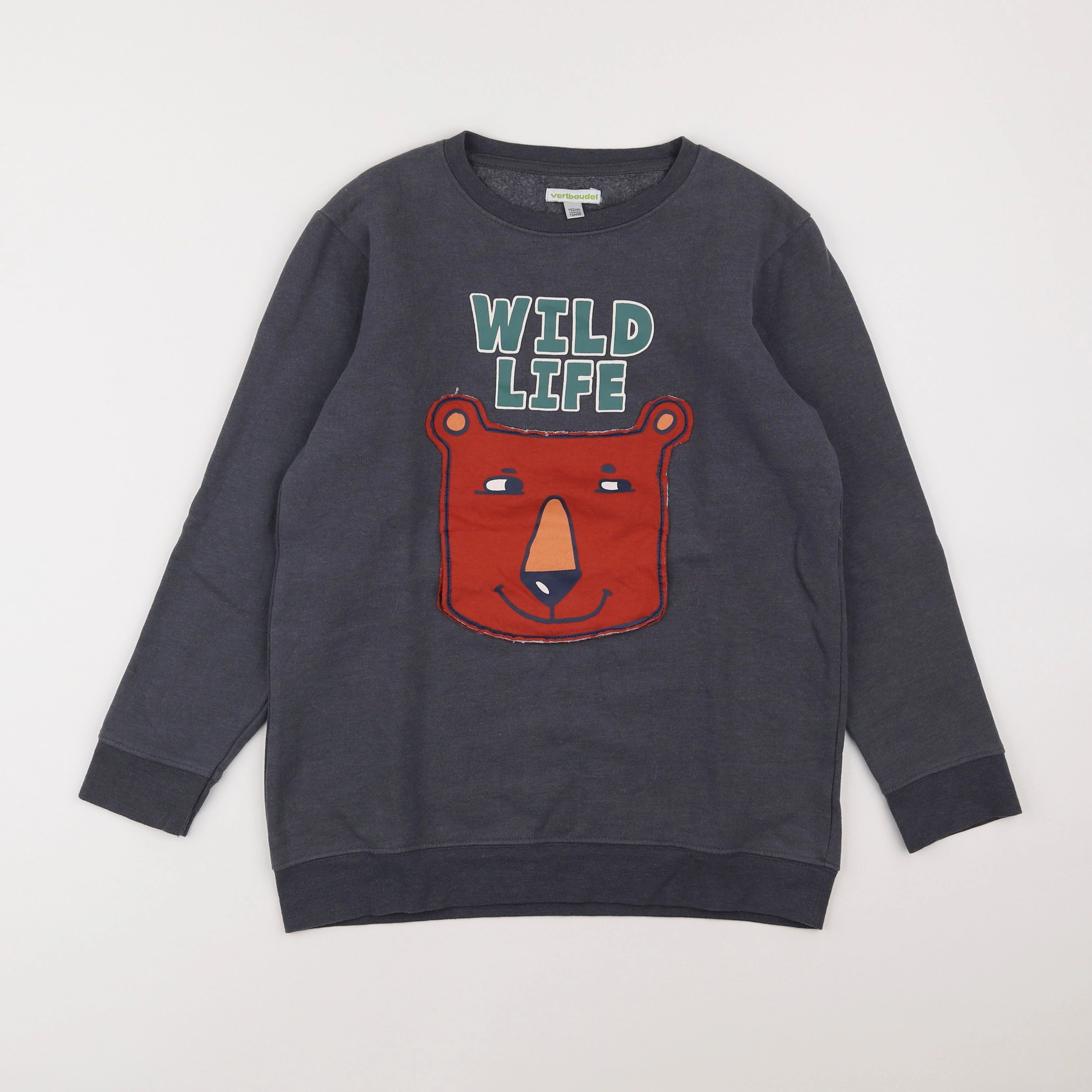 Vertbaudet - sweat gris - 12 ans