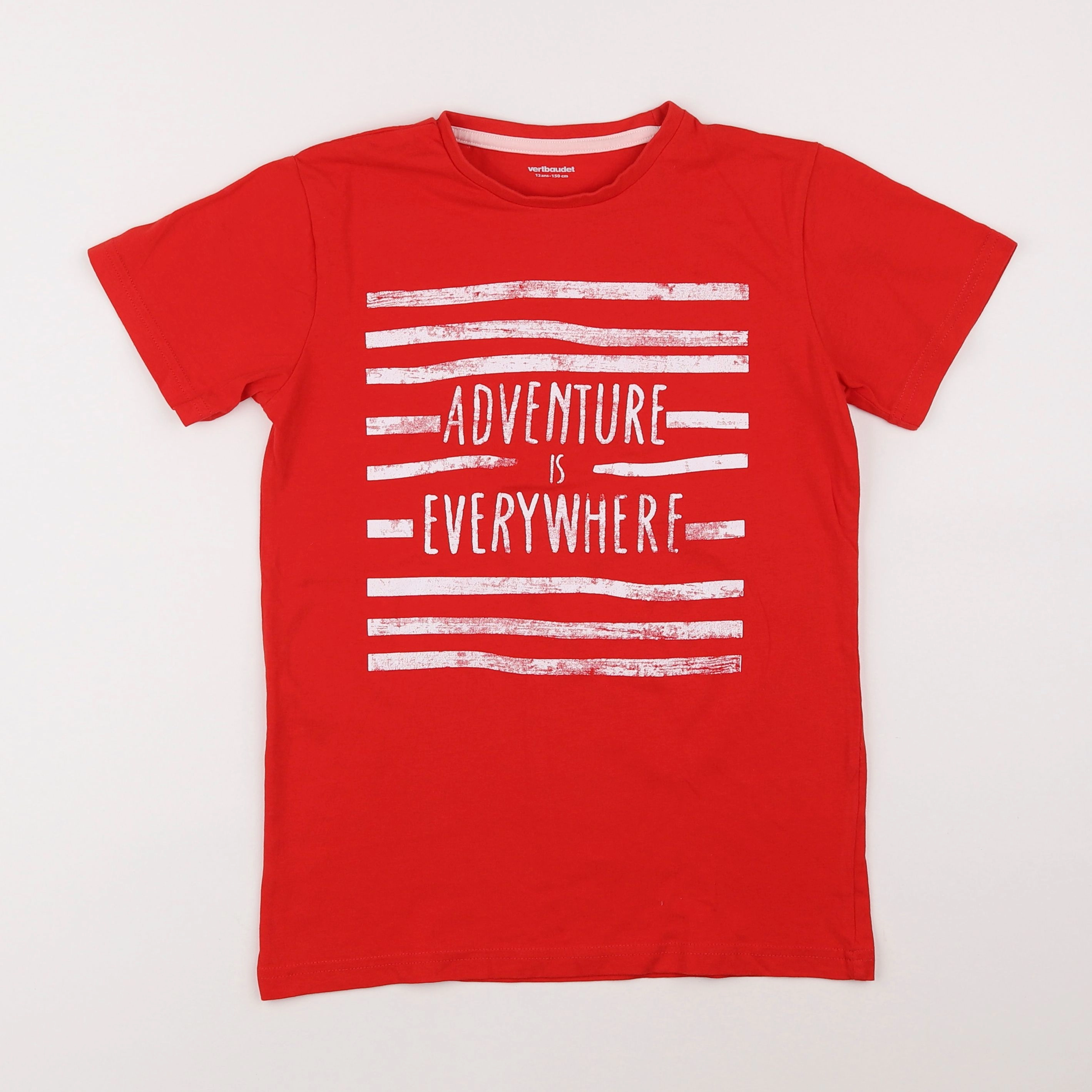 Vertbaudet - tee-shirt rouge - 12 ans