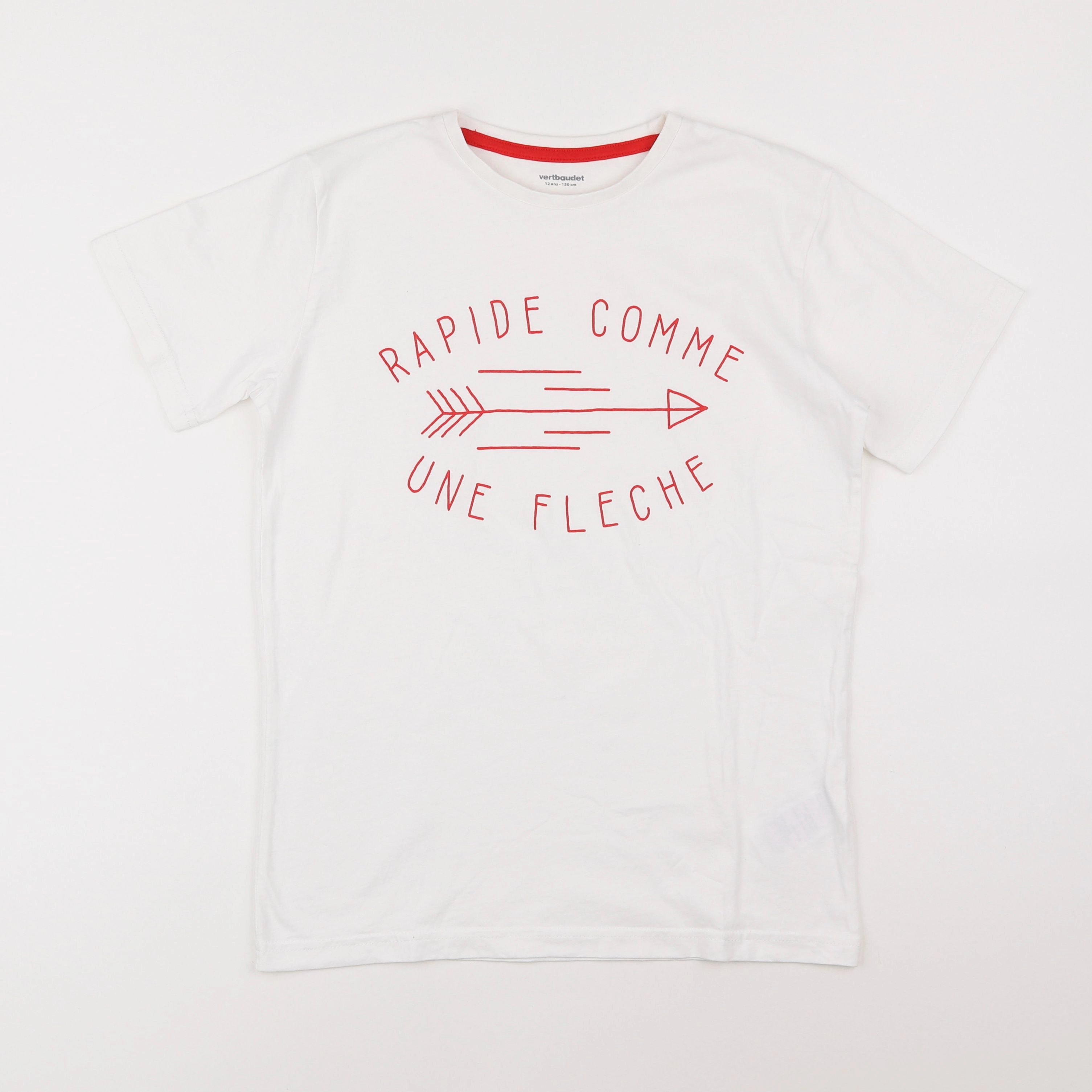 Vertbaudet - tee-shirt blanc - 12 ans