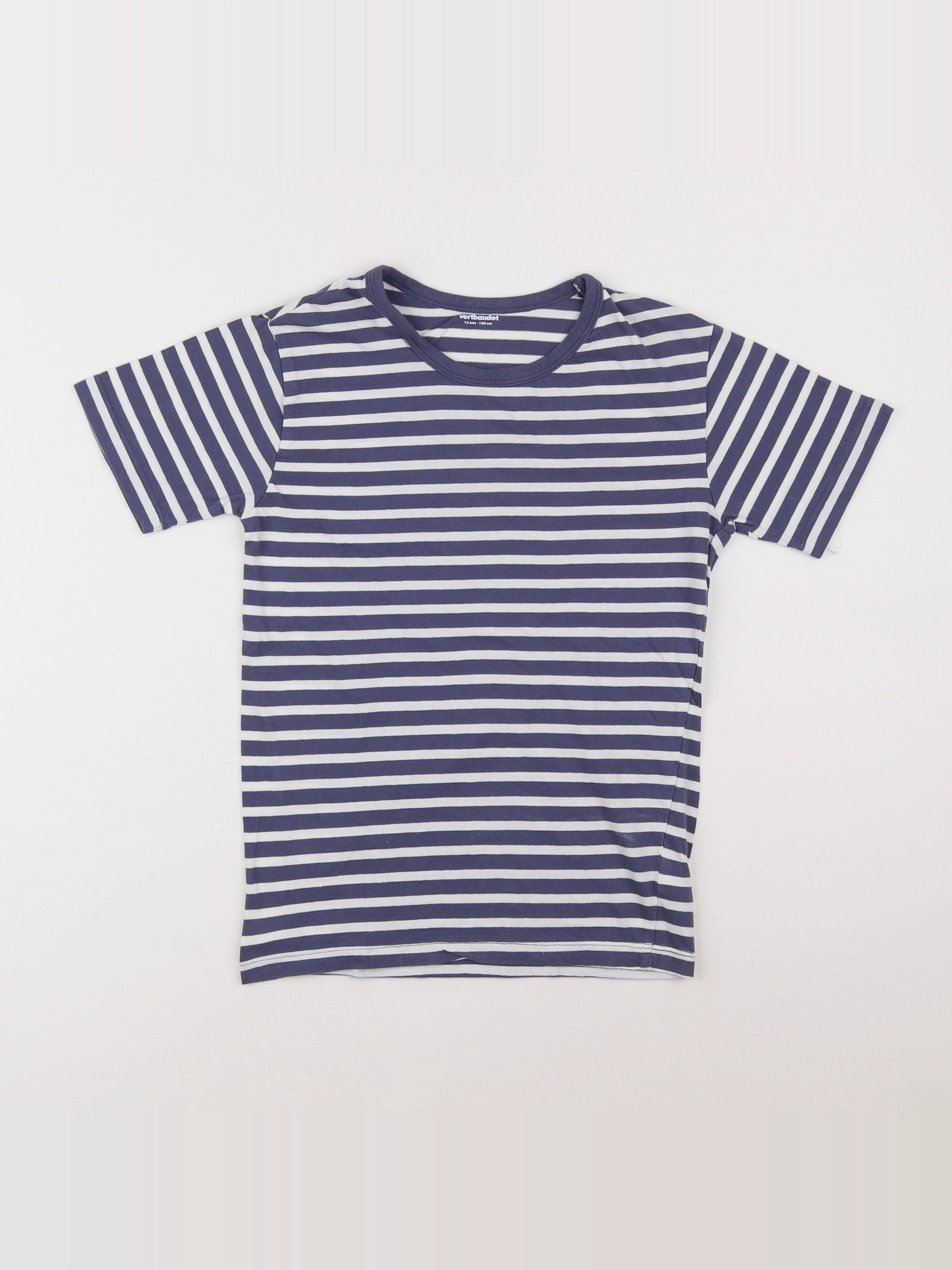 Vertbaudet - maillot de corps bleu, blanc - 12 ans