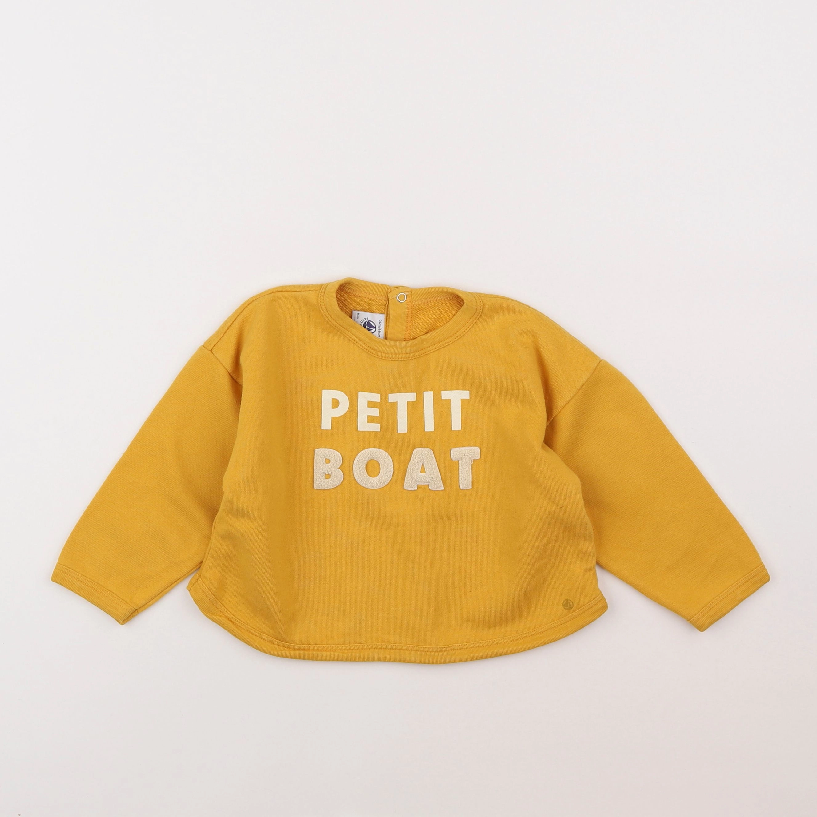 Petit Bateau - sweat jaune - 2 ans