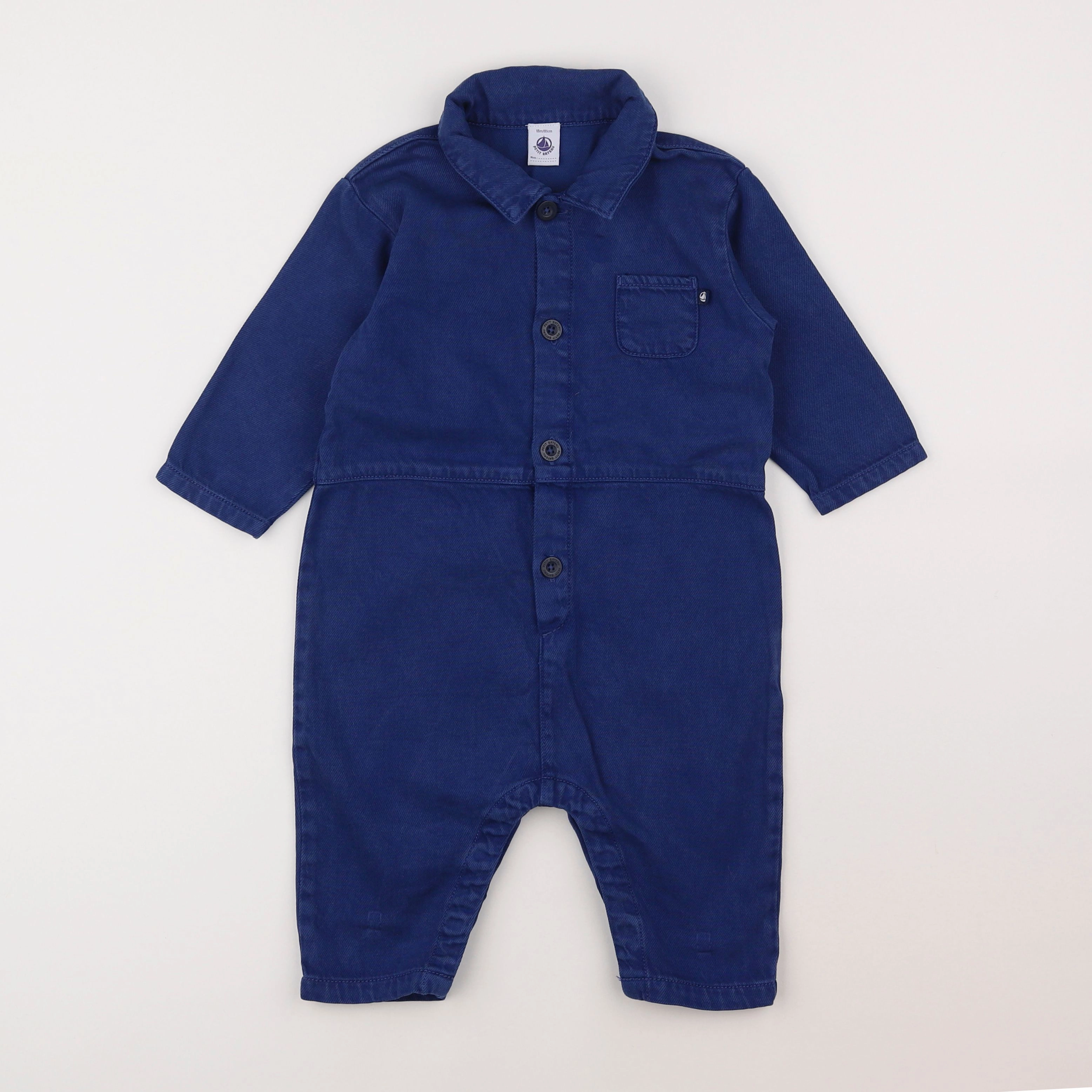 Petit Bateau - combinaison bleu - 18 mois