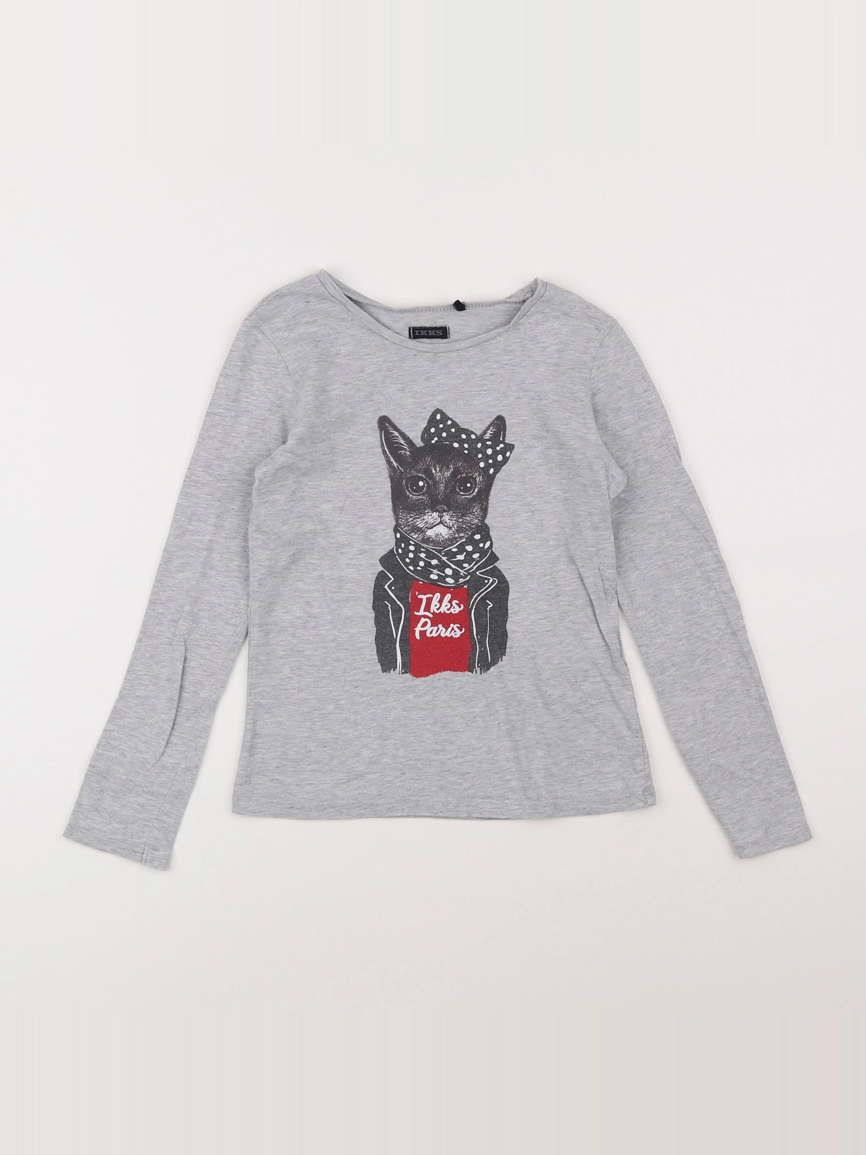 IKKS - tee-shirt gris - 8 ans