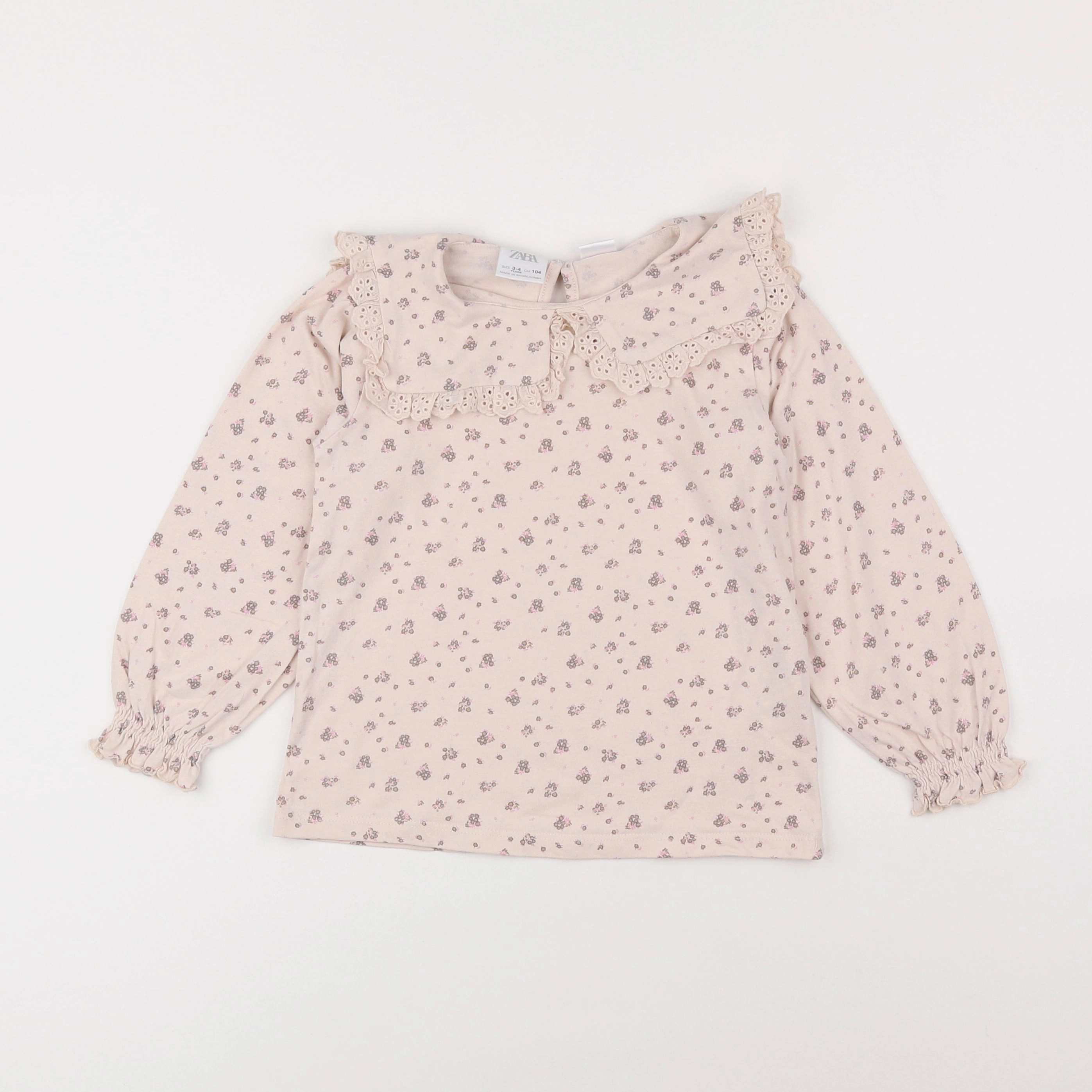 Zara - tee-shirt beige - 3/4 ans