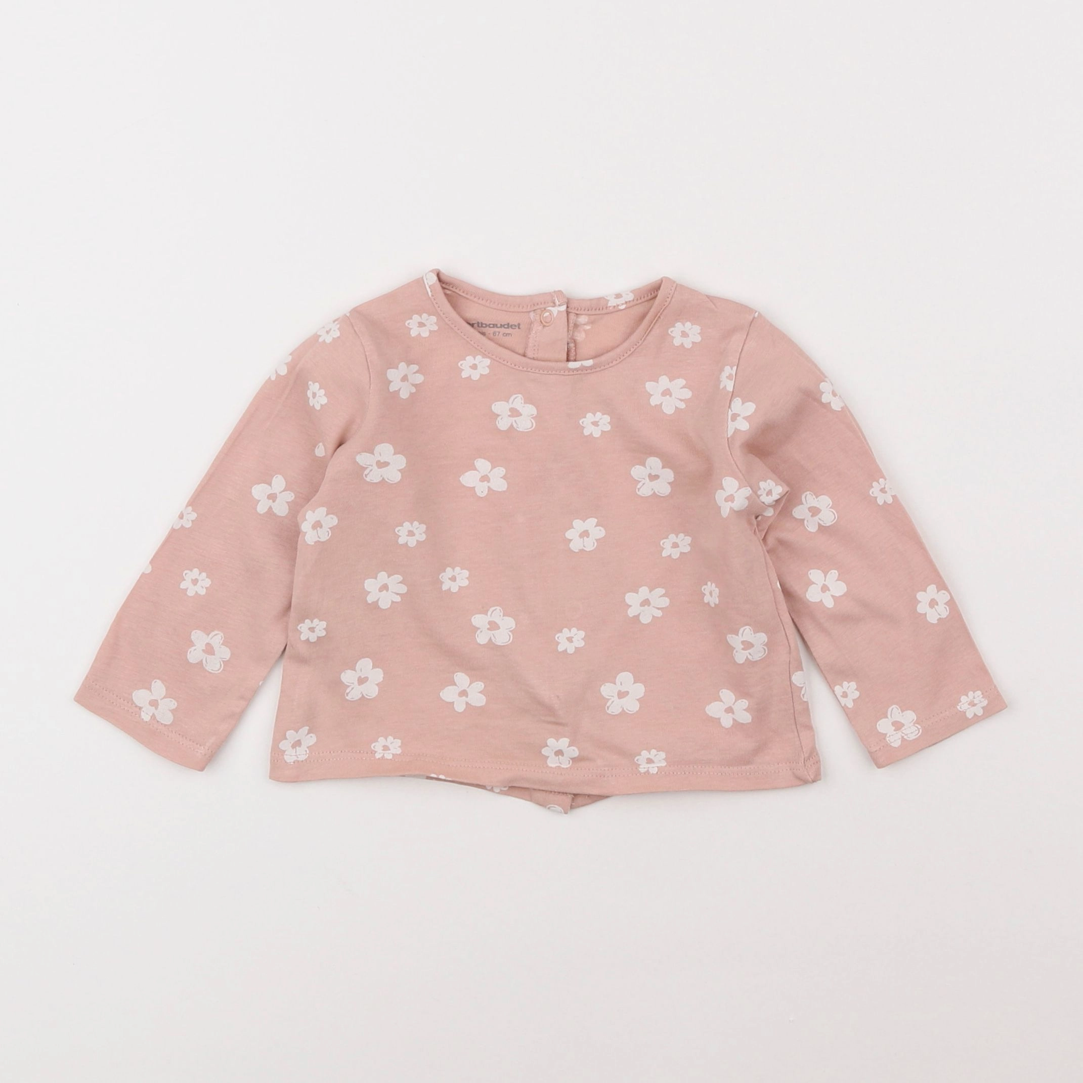 Vertbaudet - tee-shirt rose - 6 mois