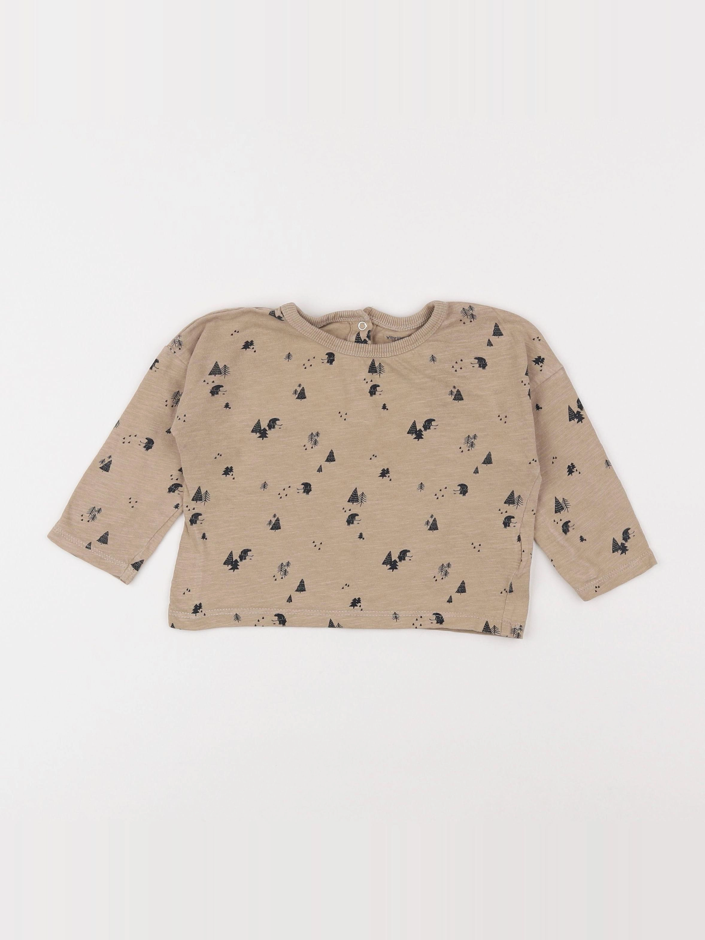 Vertbaudet - tee-shirt marron - 18 mois