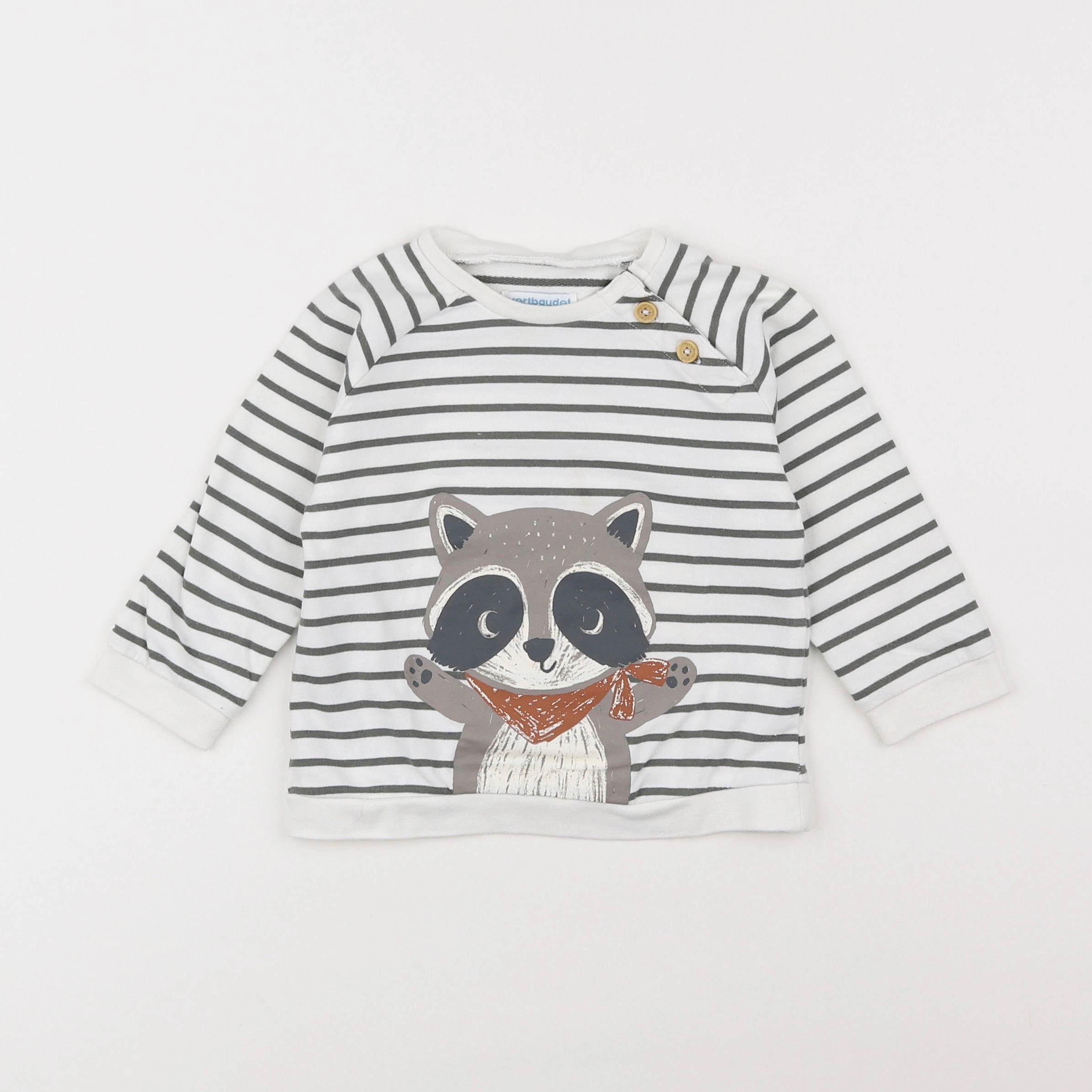 Vertbaudet - sweat blanc - 2 ans