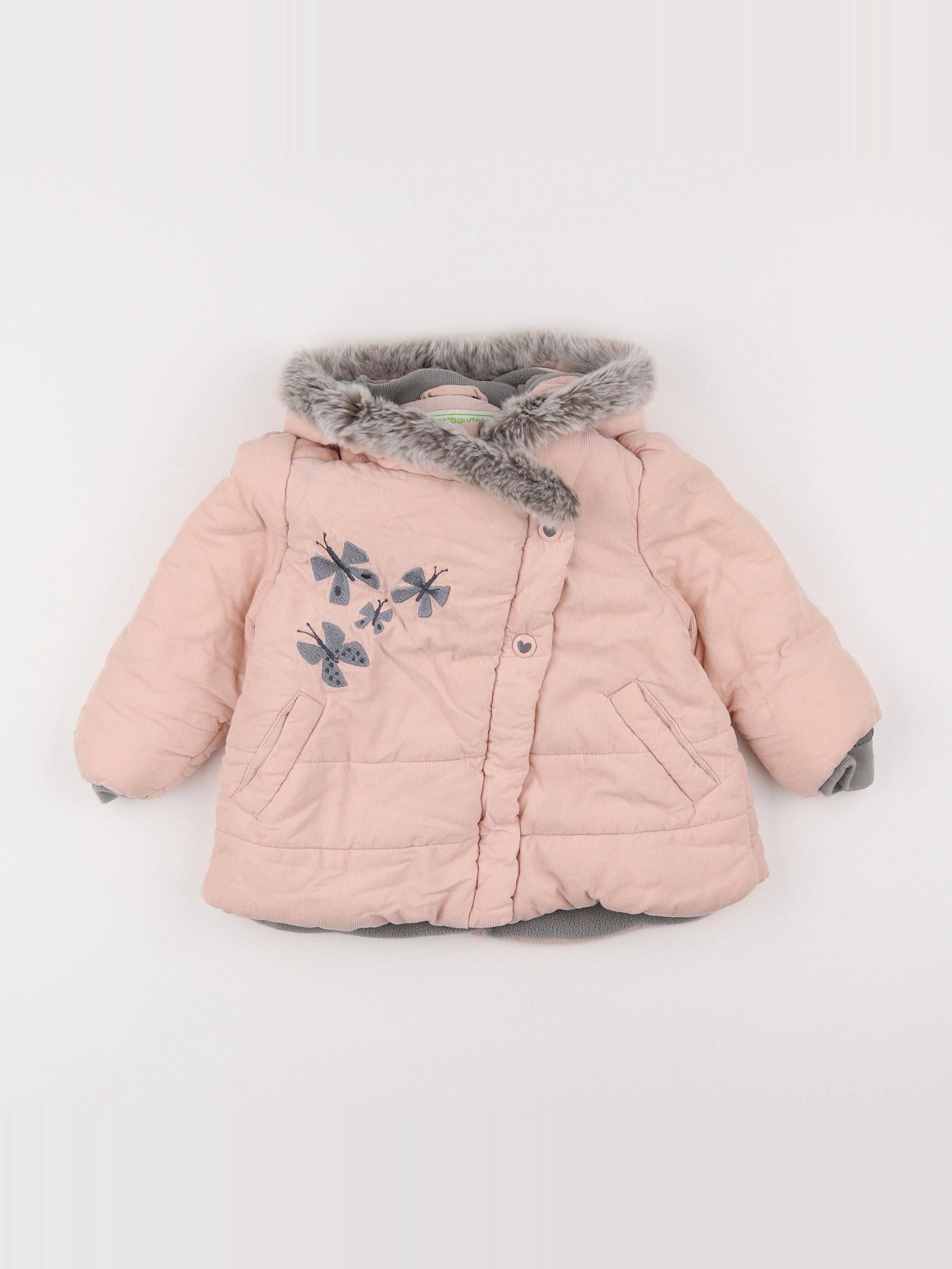 Vertbaudet - manteau rose - 2 ans