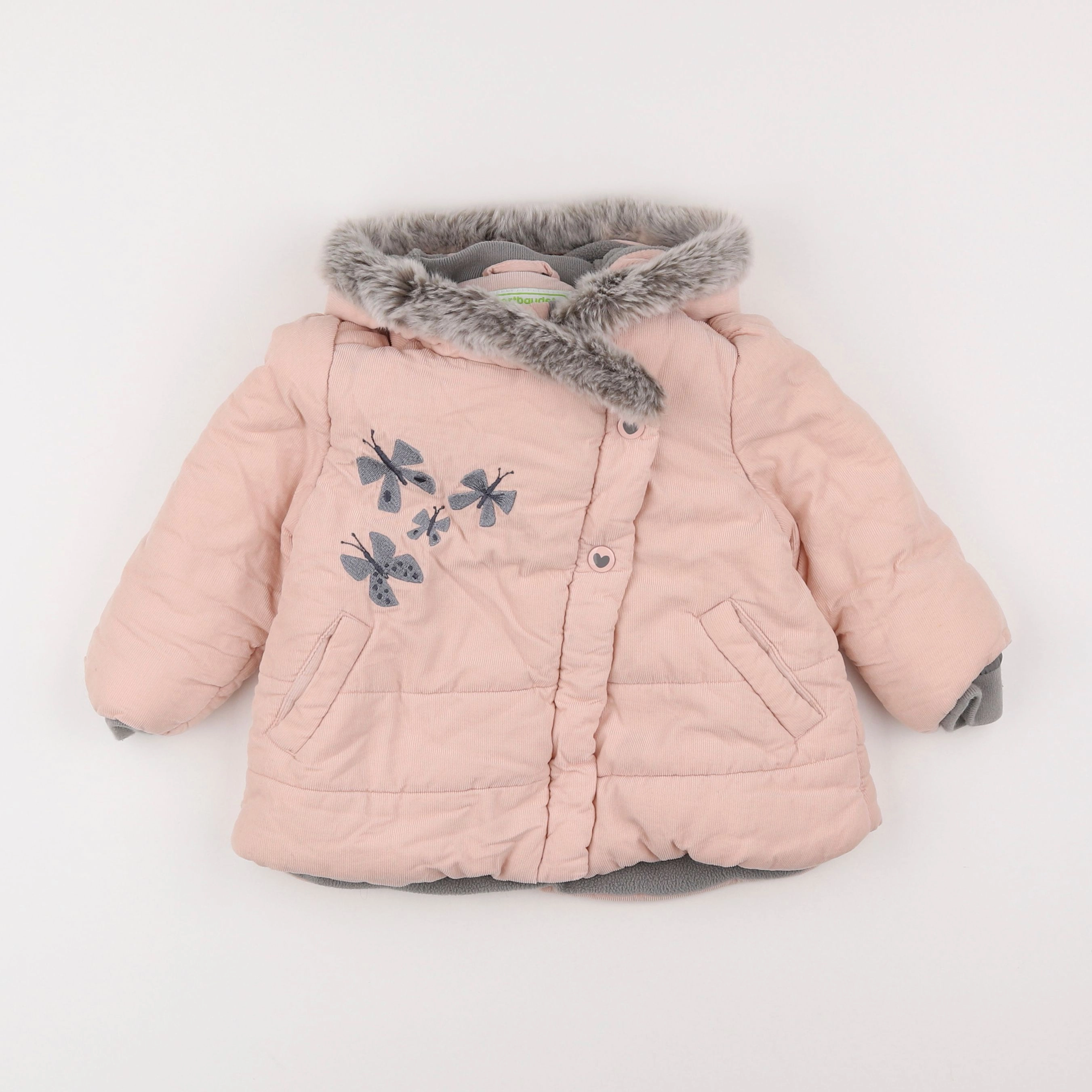 Vertbaudet - manteau rose - 2 ans