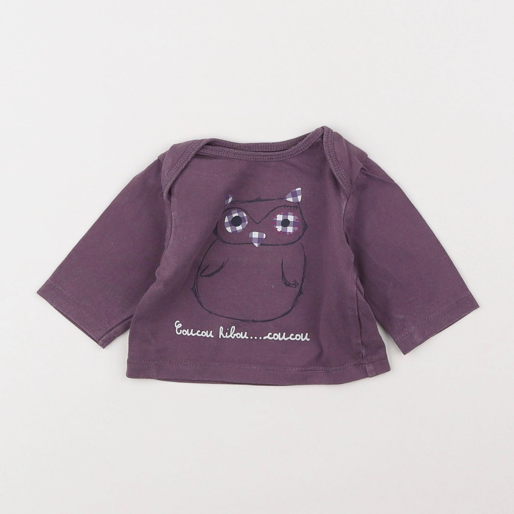 Vertbaudet - tee-shirt violet - 1 mois