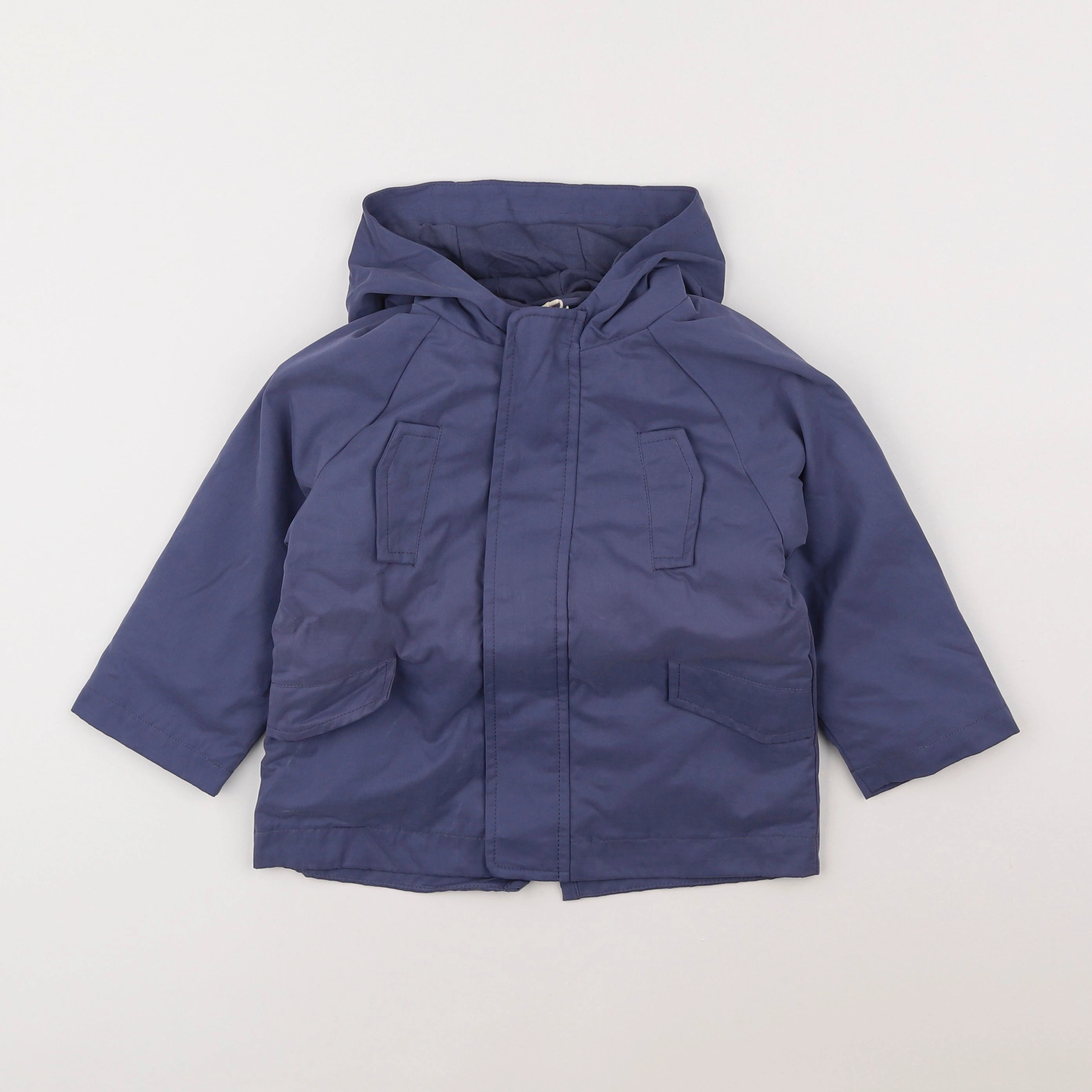 Vertbaudet - manteau doublure amovible bleu - 2 ans