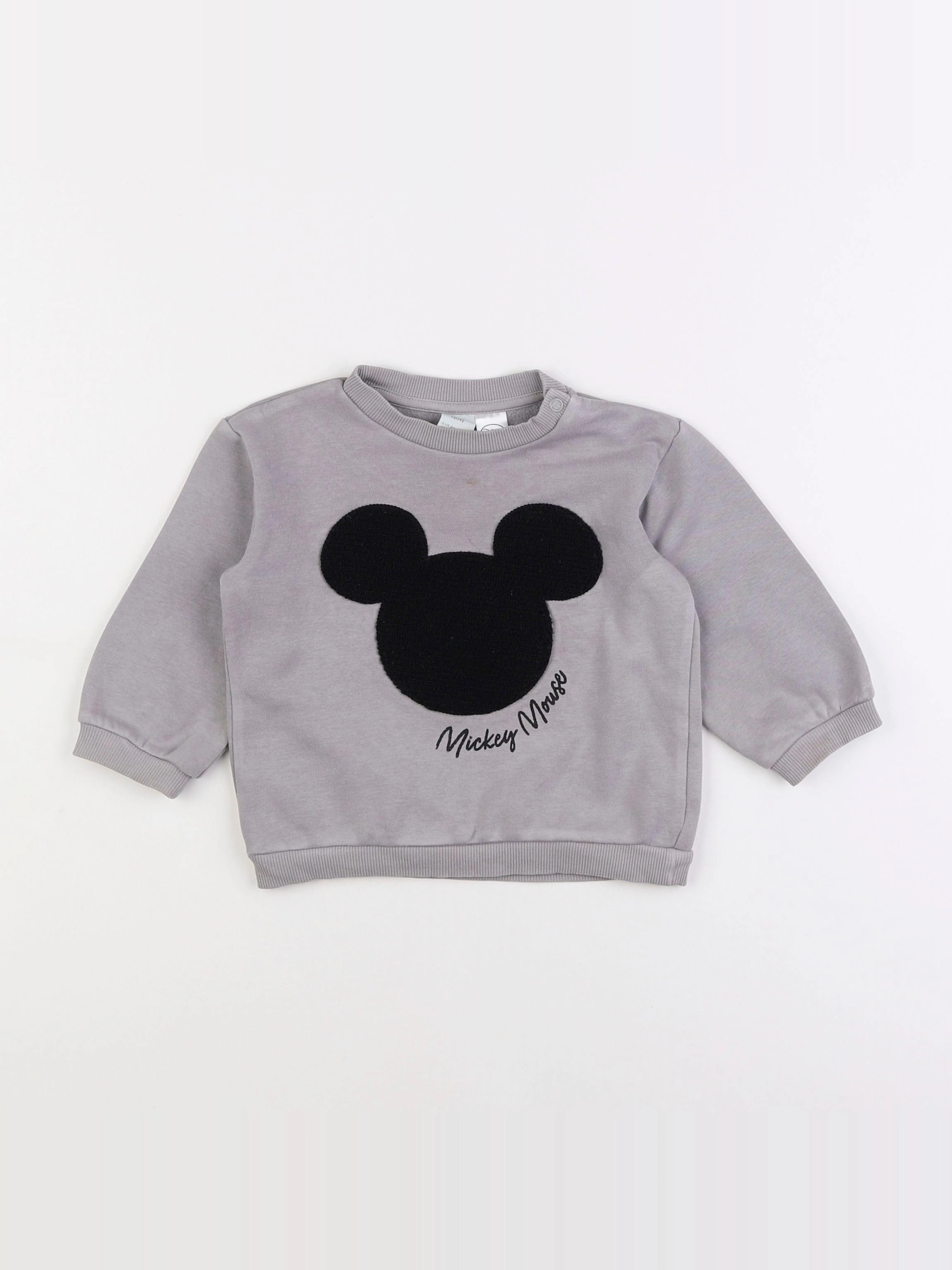 H&M - sweat gris - 9/12 mois