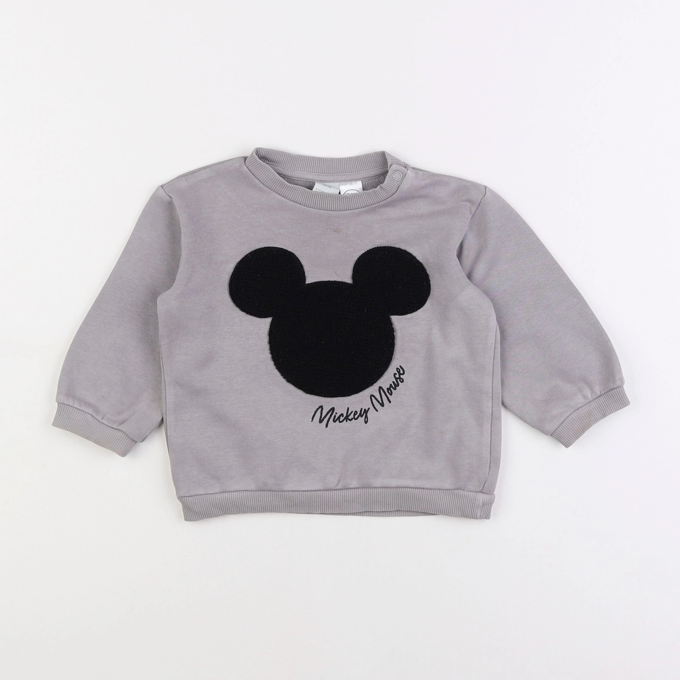 H&M - sweat gris - 9/12 mois