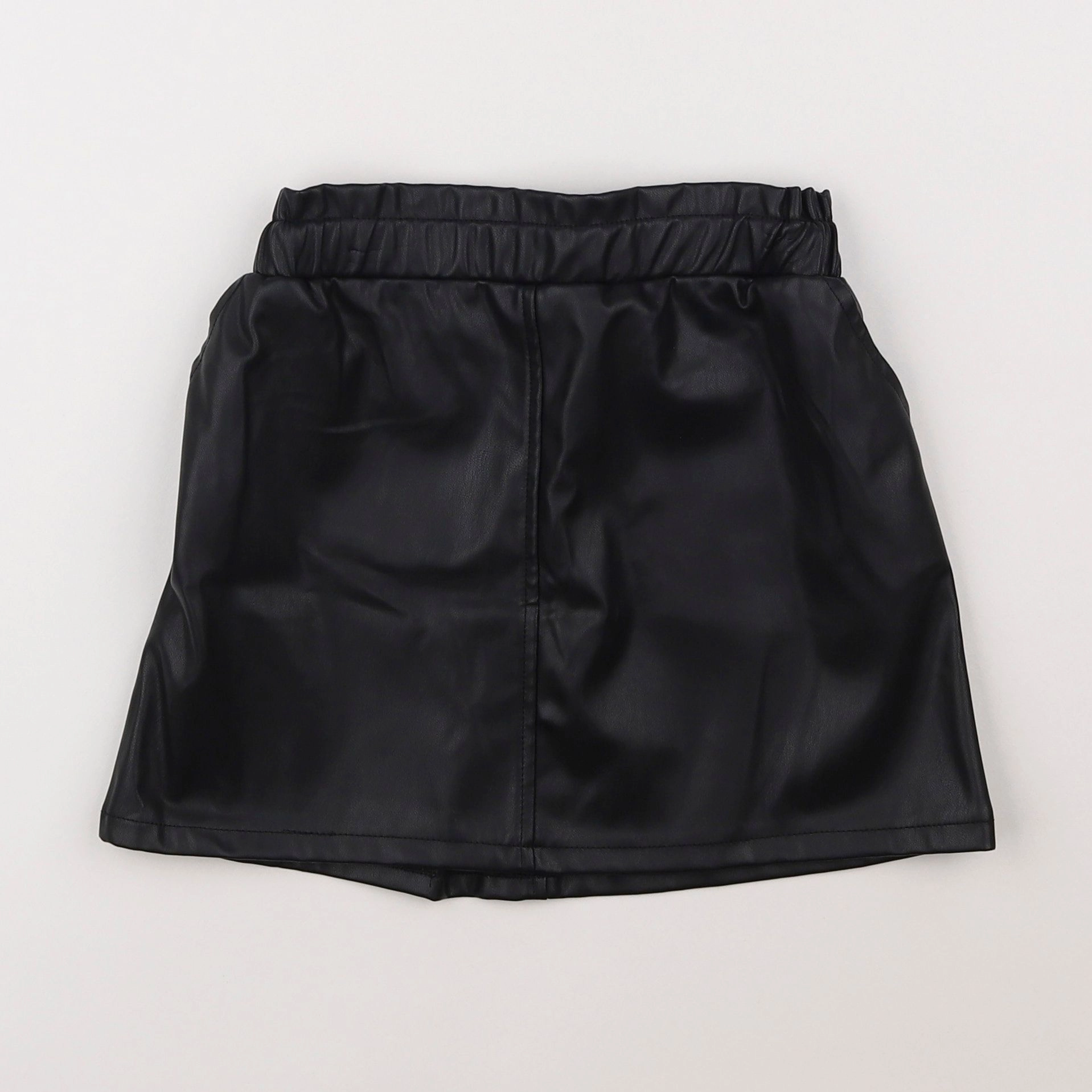 Vertbaudet - jupe simili cuir noir - 8 ans