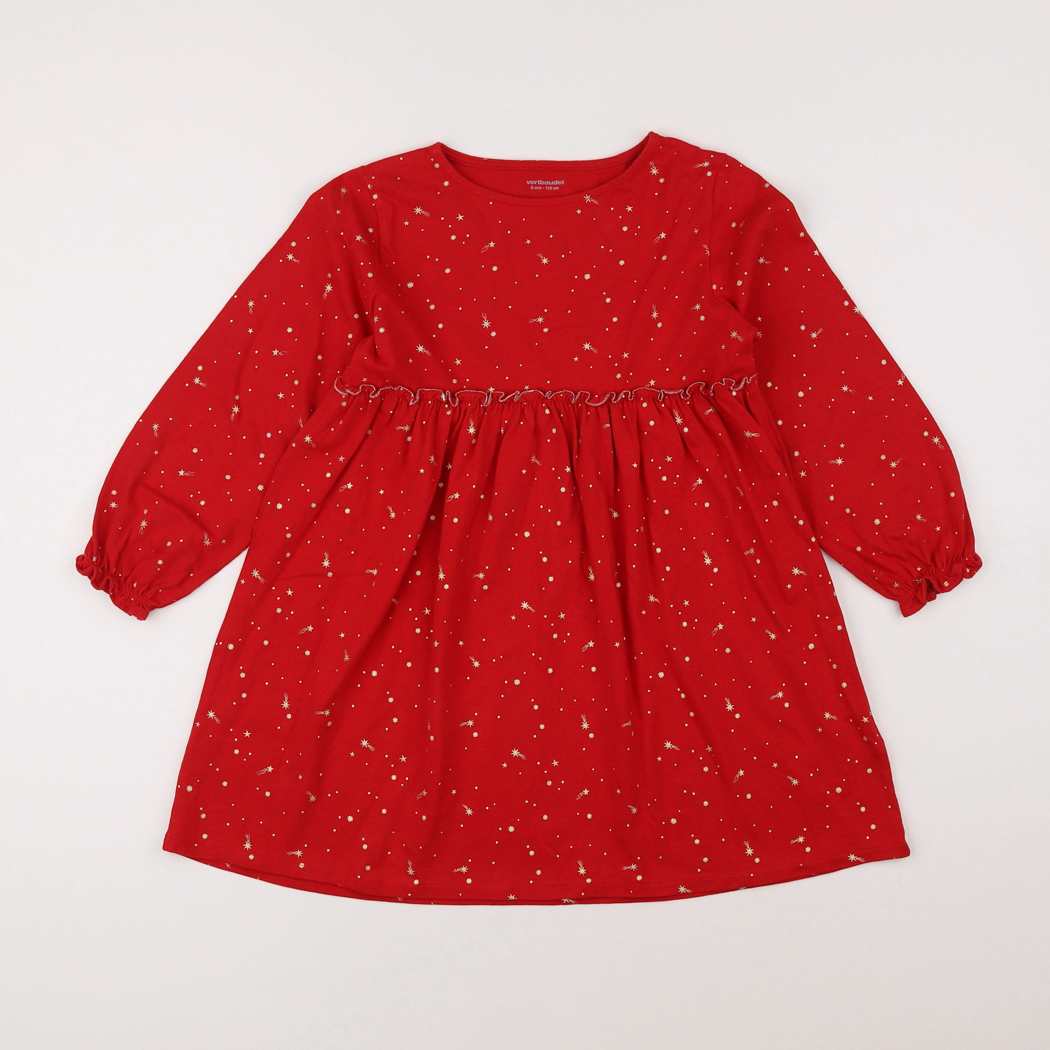 Vertbaudet - robe rouge - 8 ans