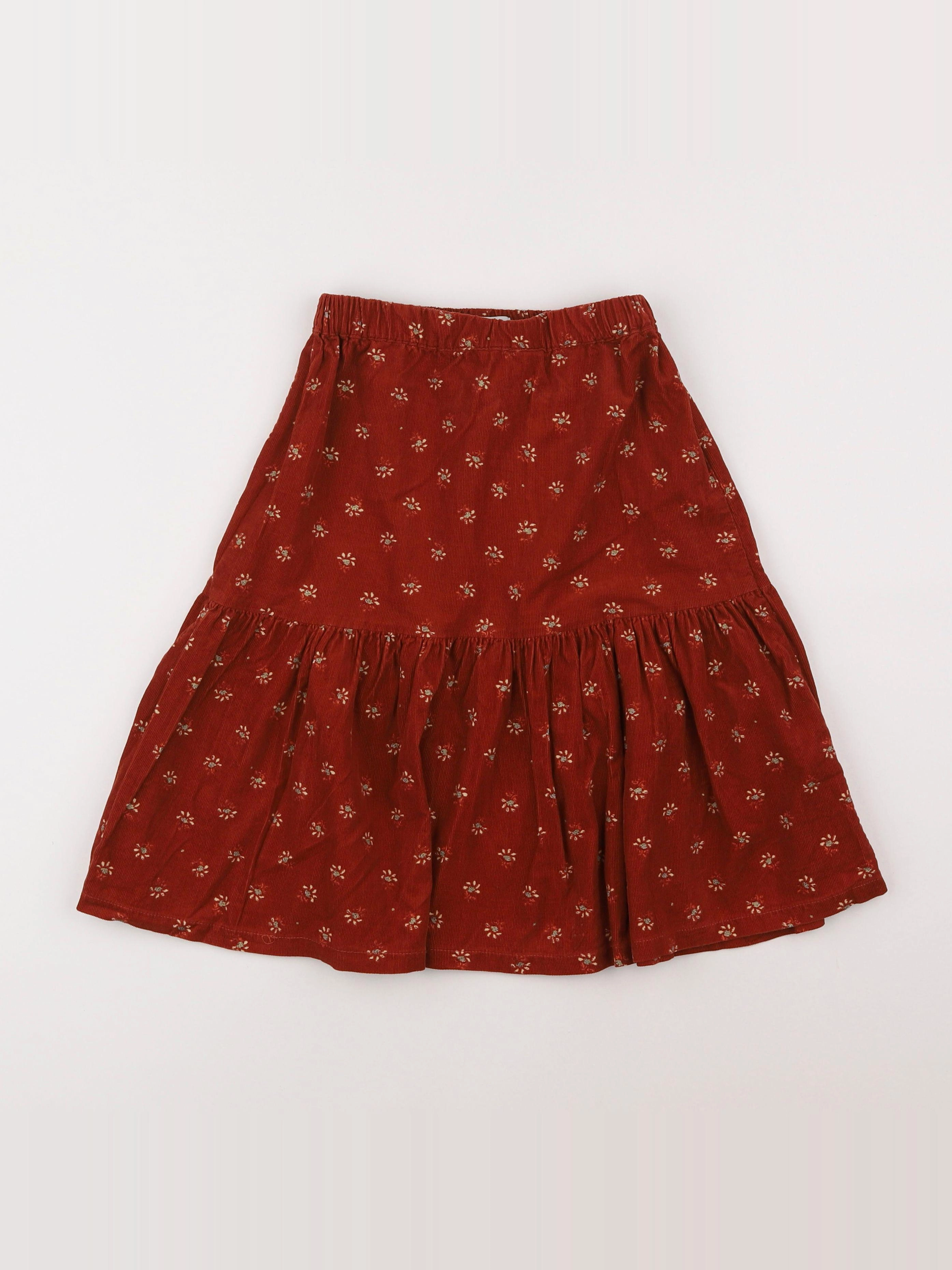 Vertbaudet - jupe marron - 7 ans