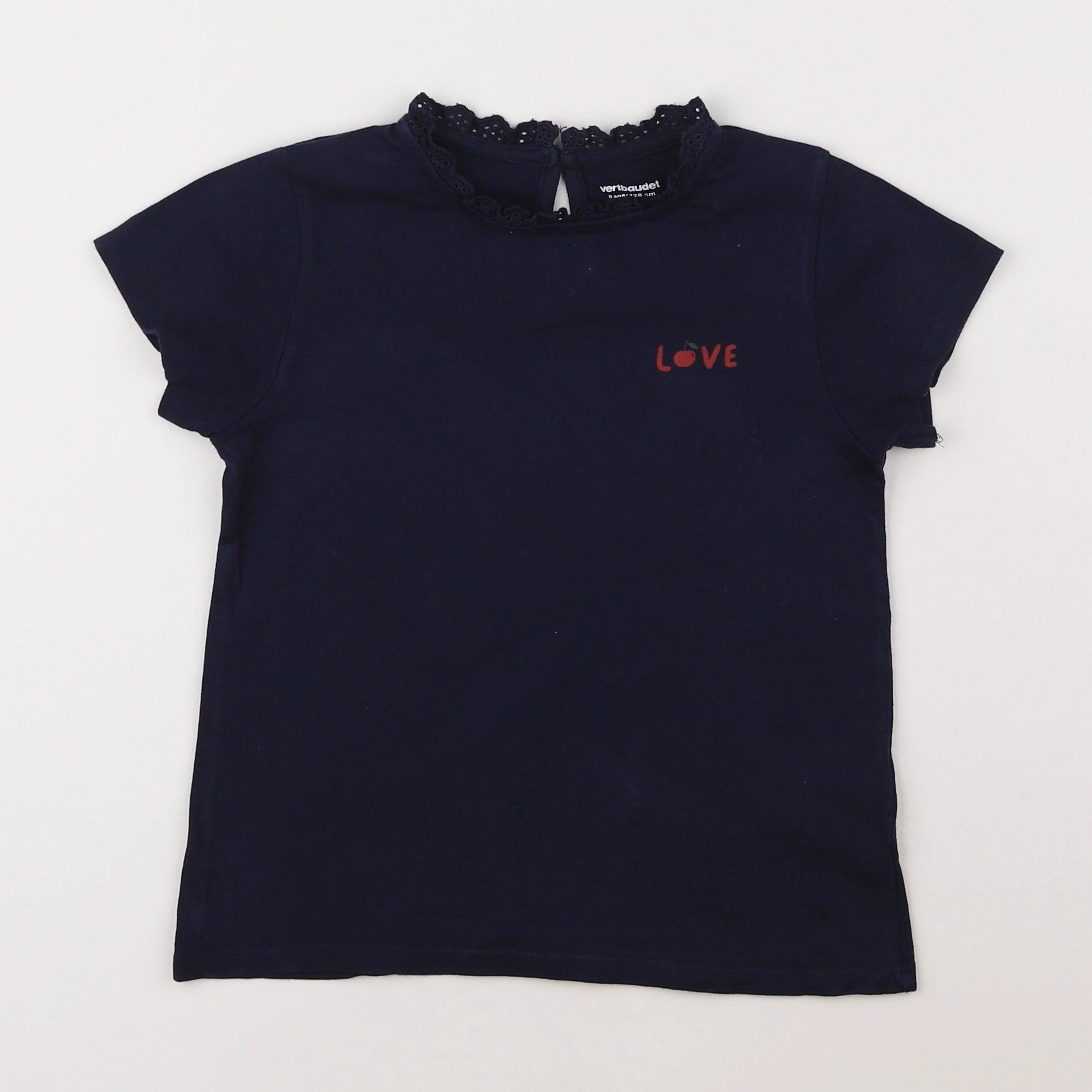 Vertbaudet - tee-shirt bleu - 8 ans