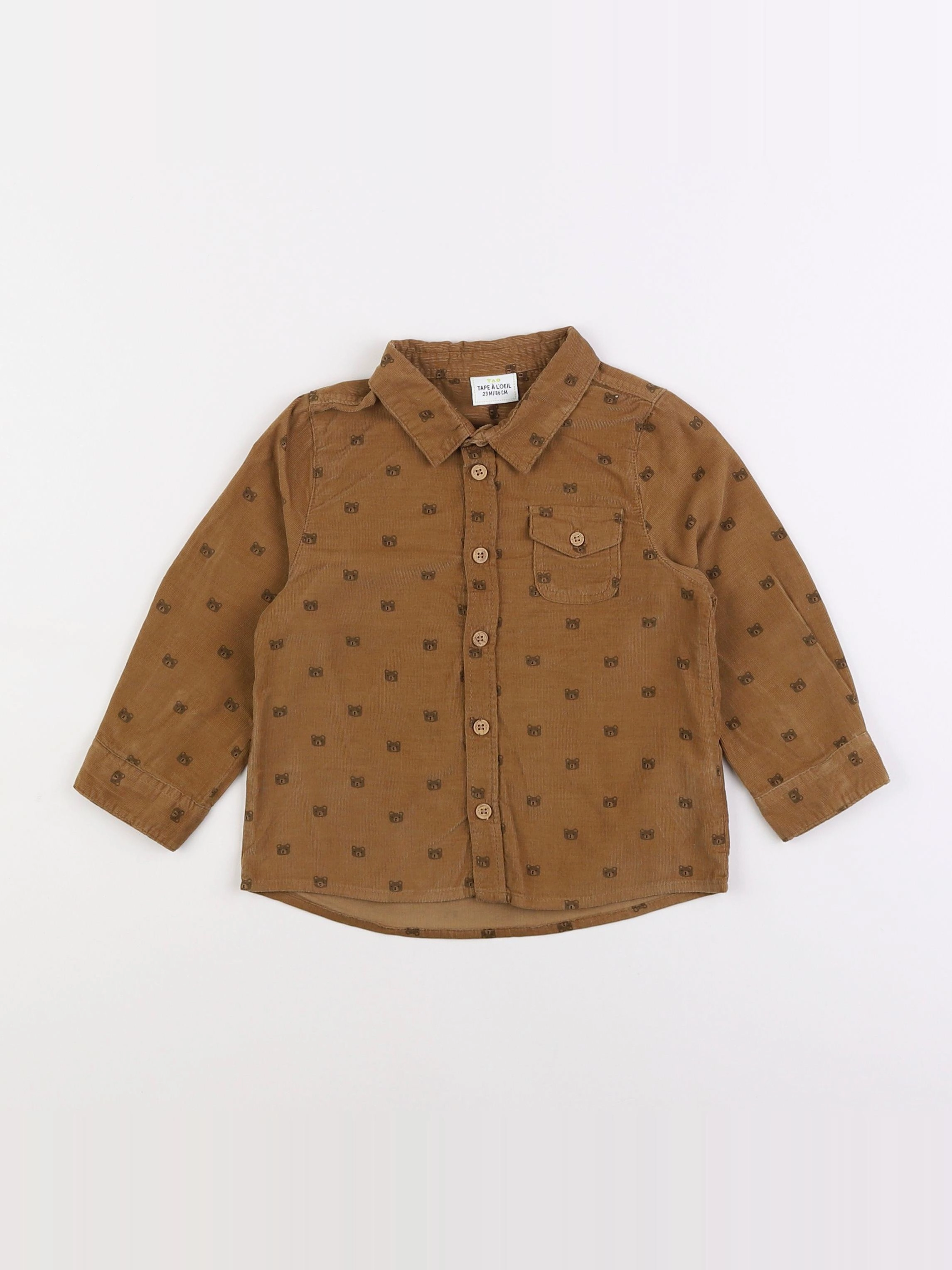 Tape à l'oeil - chemise marron - 12/18 mois