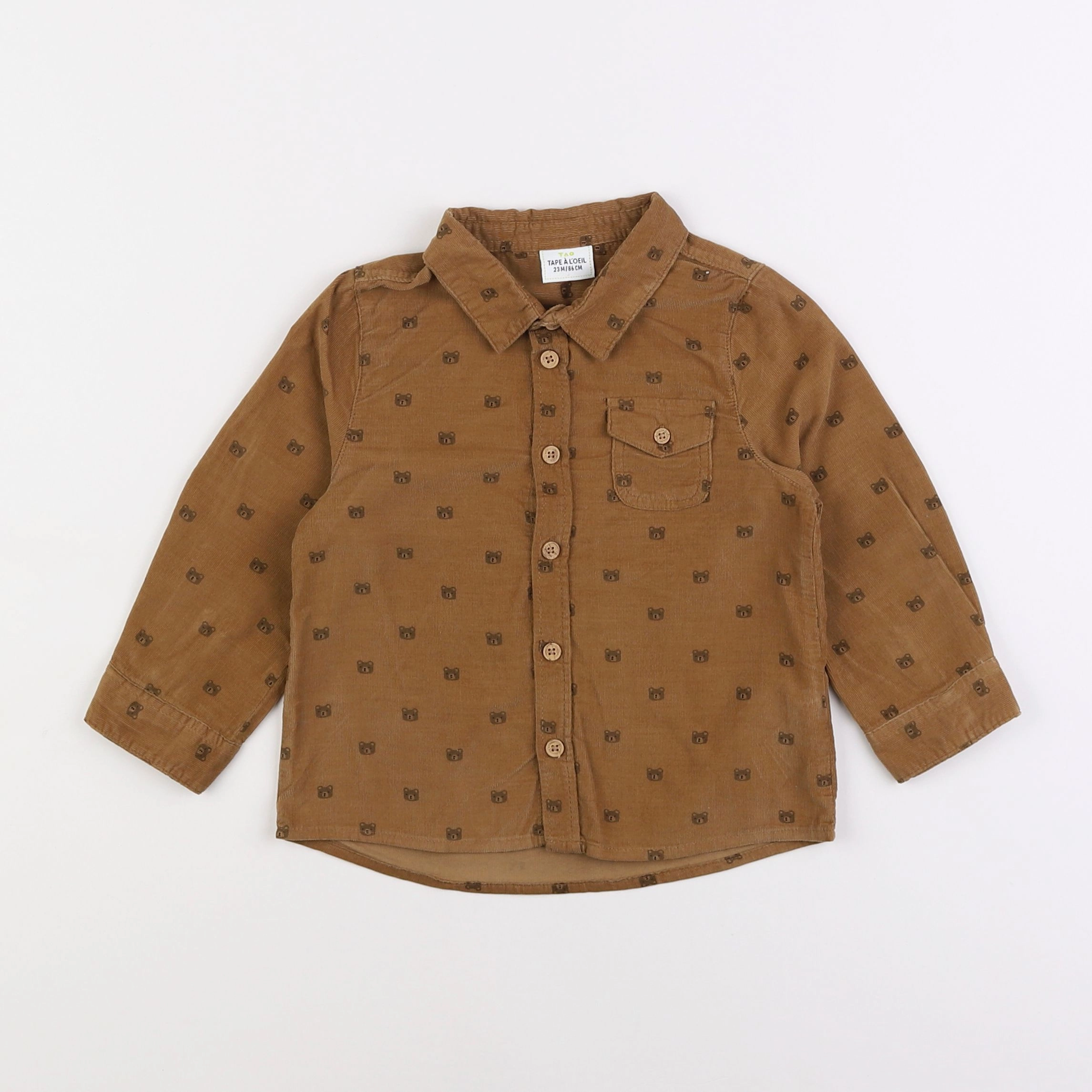 Tape à l'oeil - chemise marron - 12/18 mois