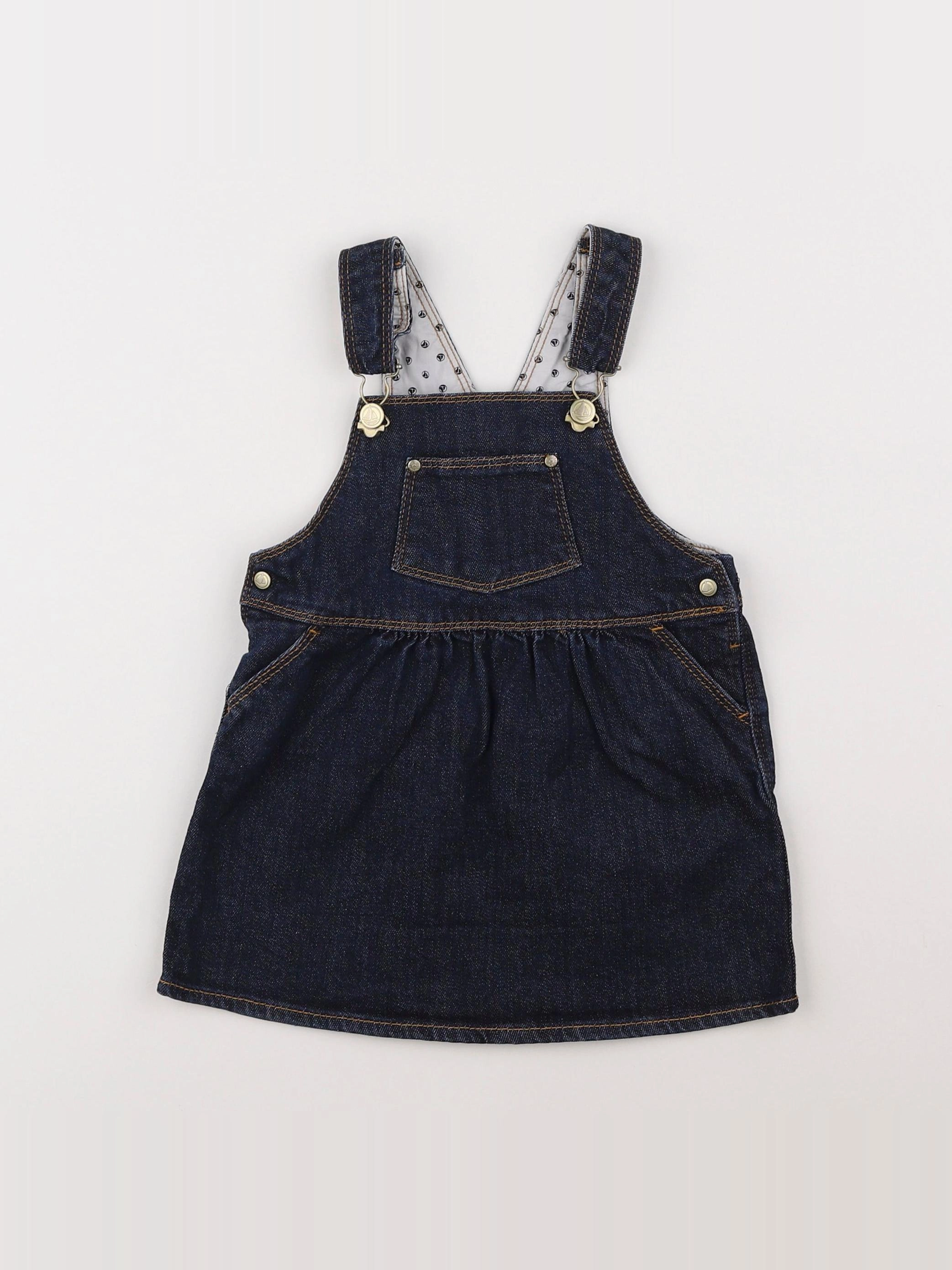 Petit Bateau - robe bleu - 18 mois