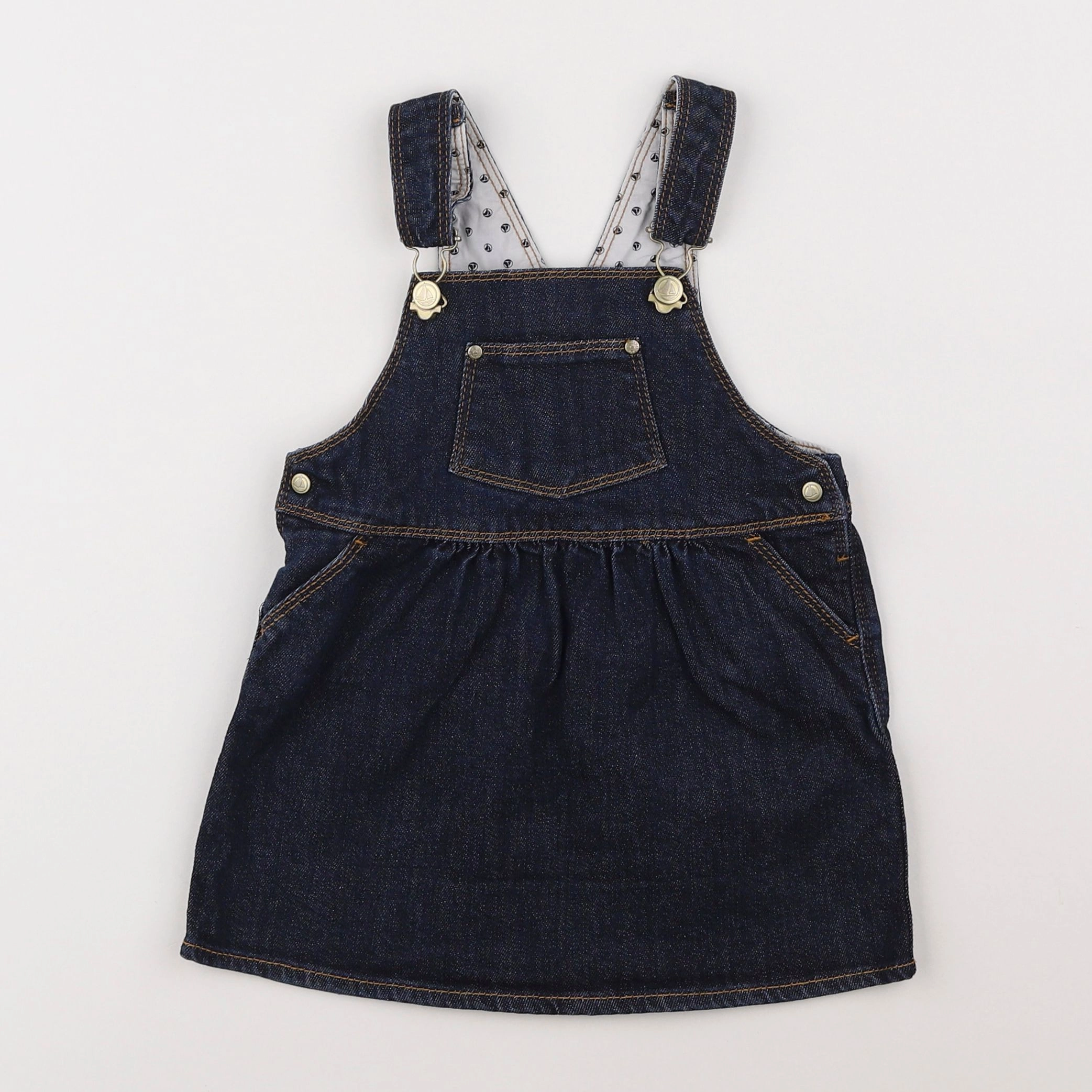 Petit Bateau - robe bleu - 18 mois