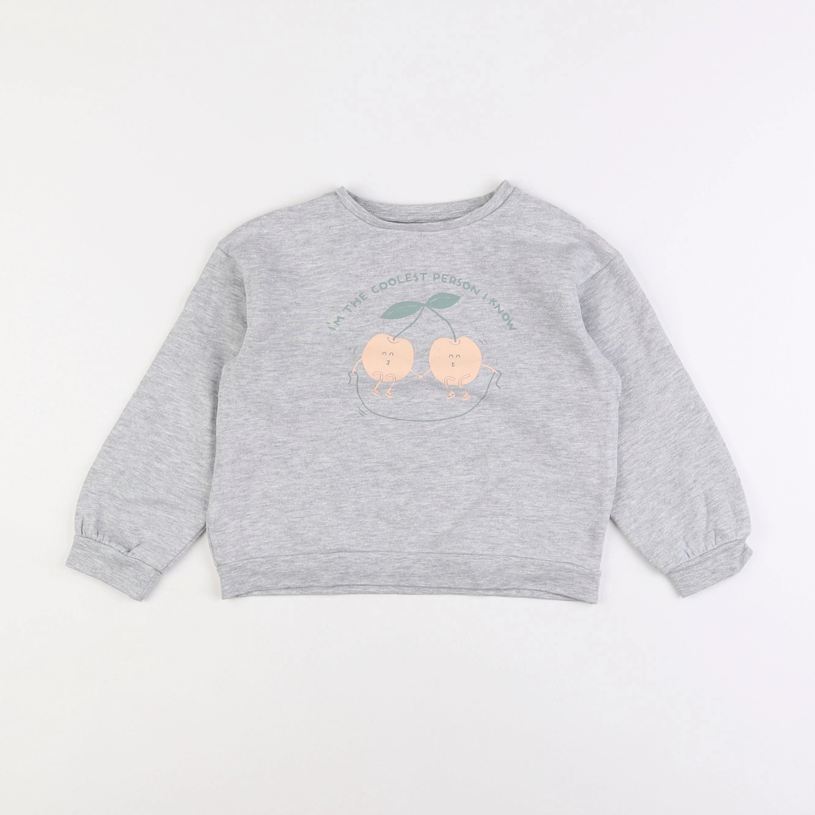 Vertbaudet - sweat gris - 6 ans