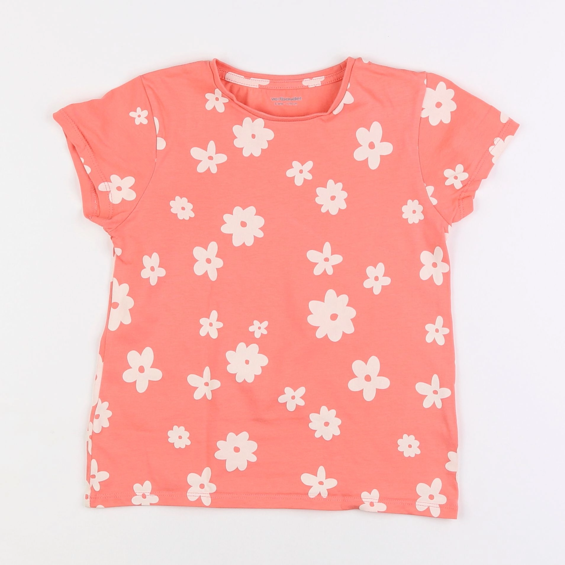 Vertbaudet - tee-shirt rose - 6 ans