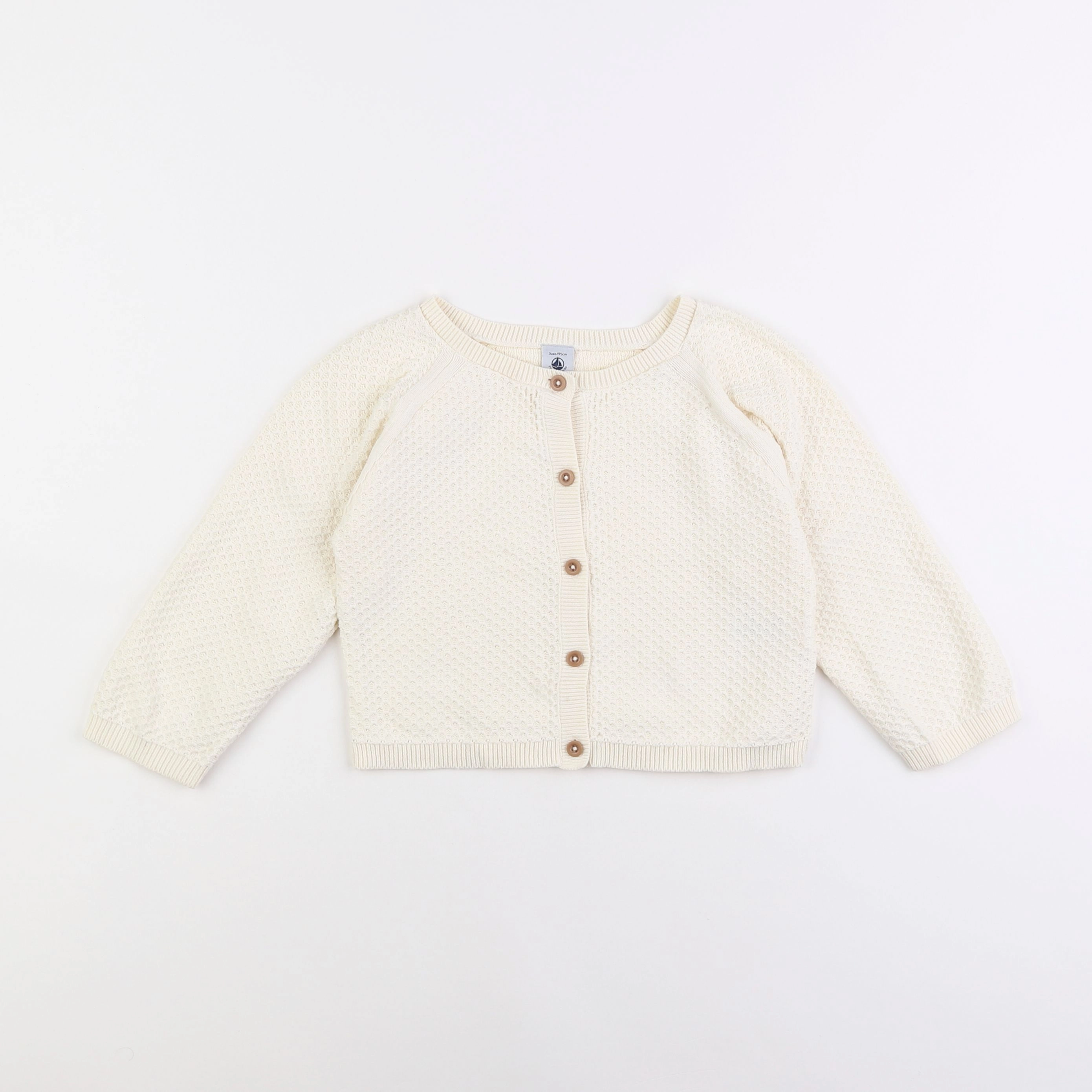 Petit Bateau - gilet beige - 3 ans