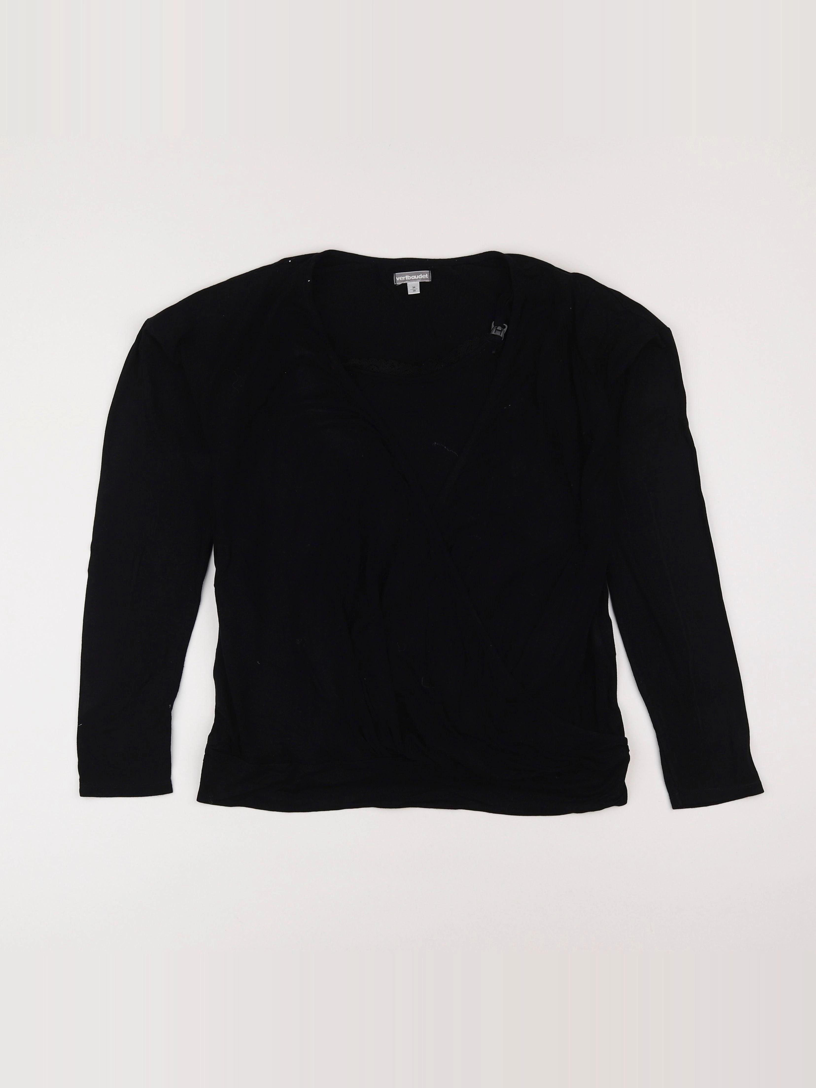Vertbaudet - tee-shirt grossesse, allaitement noir - 34 à 36
