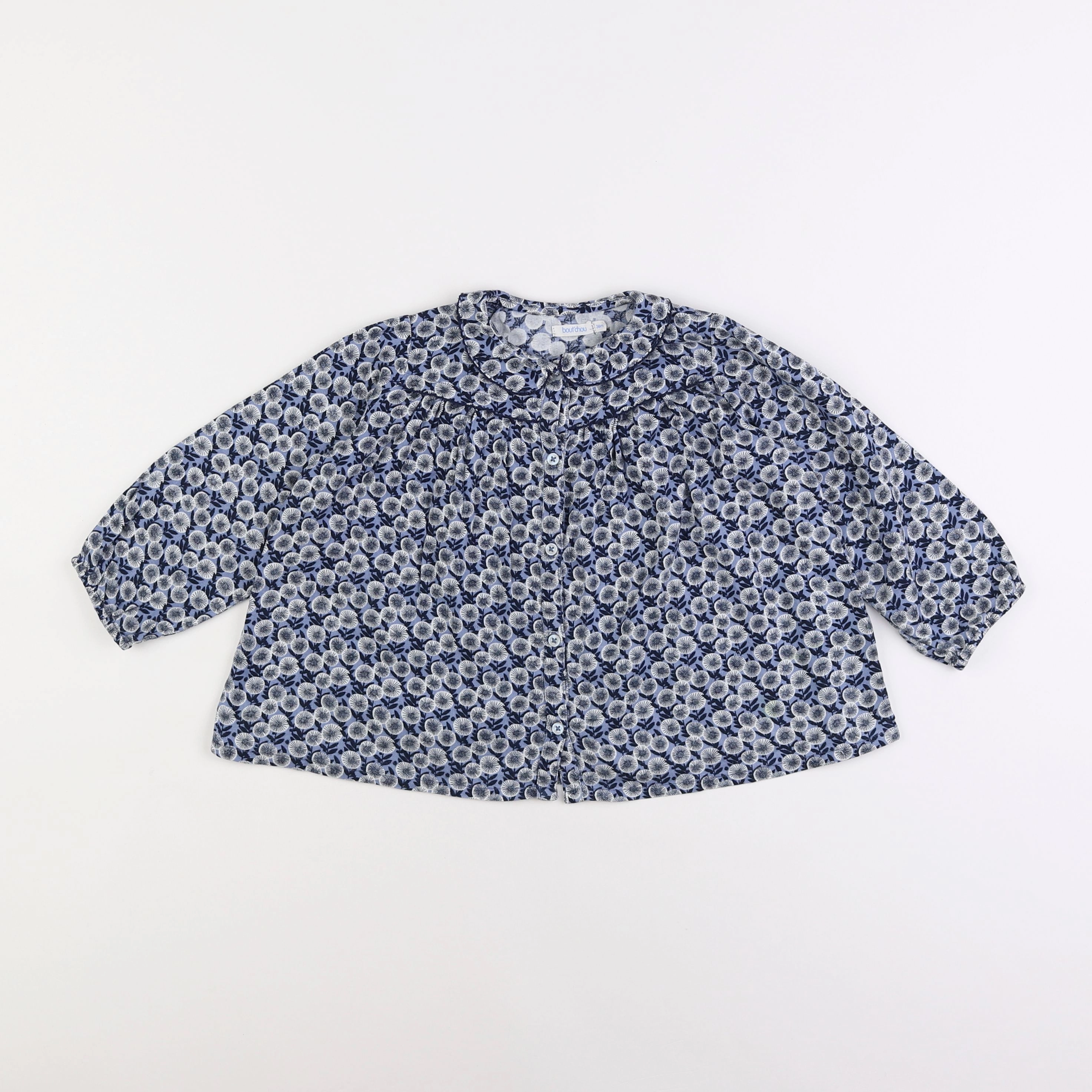Boutchou - blouse bleu - 3 ans