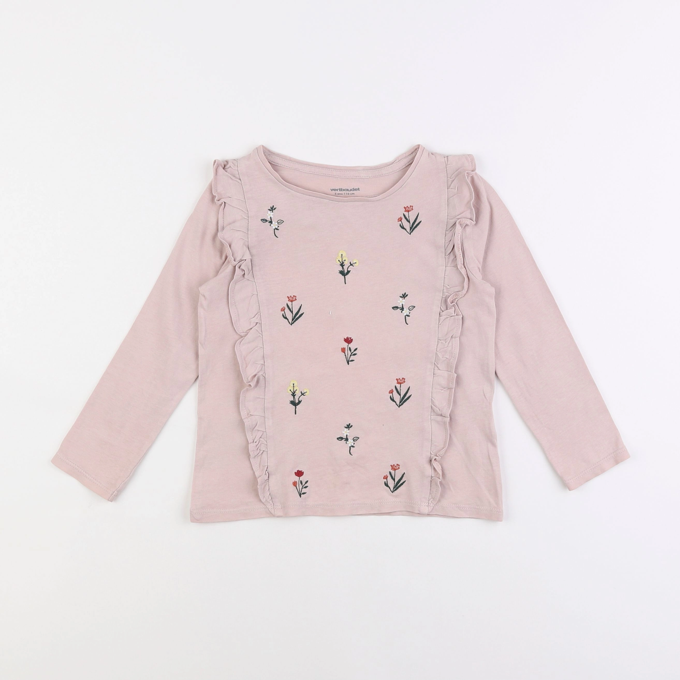 Vertbaudet - tee-shirt rose - 5 ans