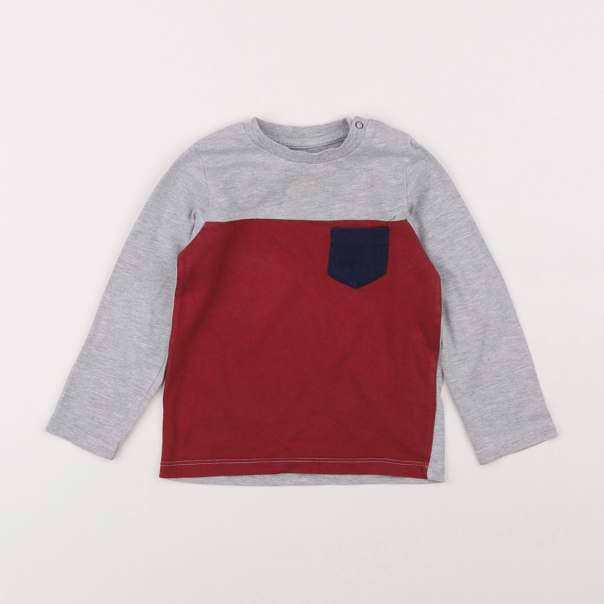 Vertbaudet - tee-shirt rouge - 2 ans