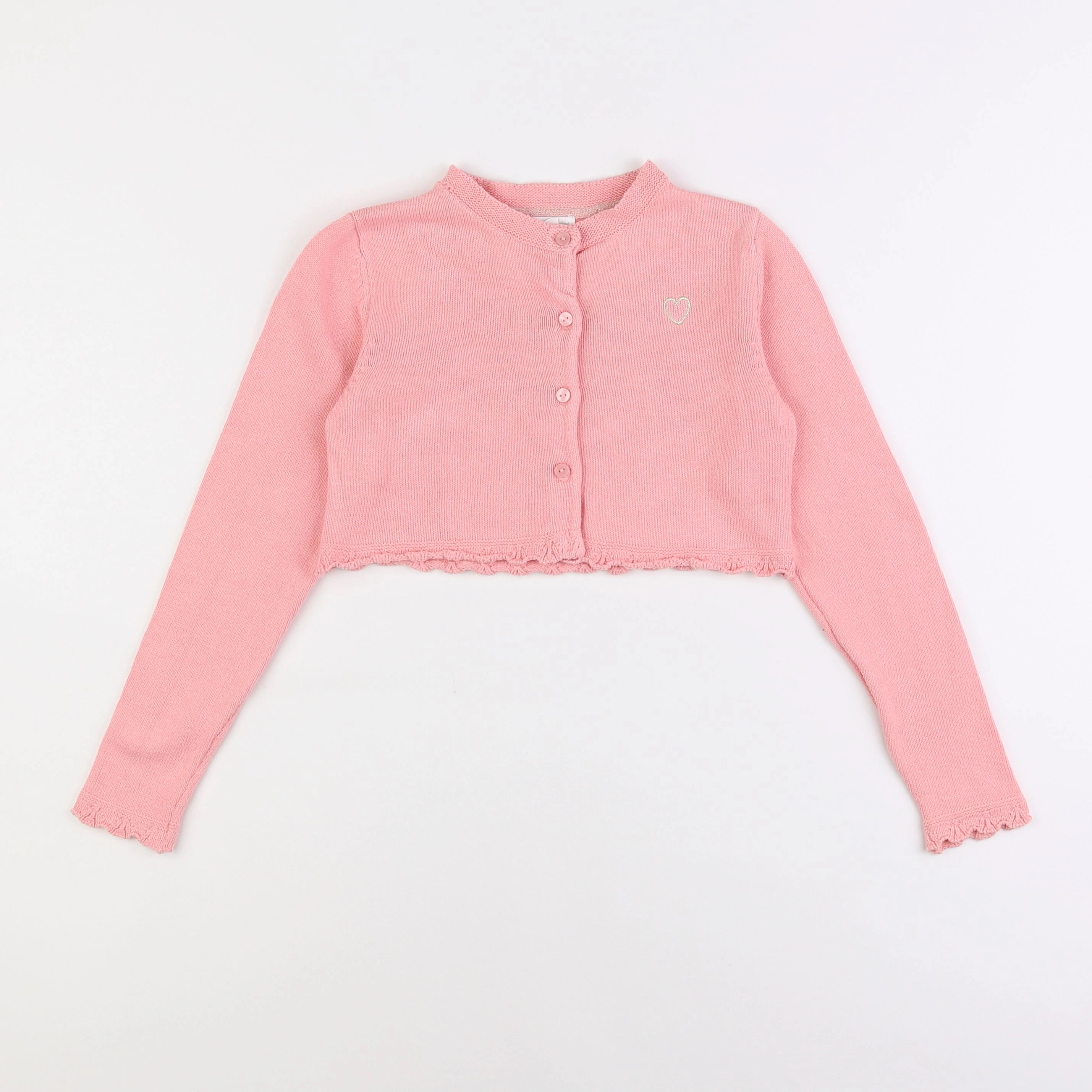 Vertbaudet - gilet rose - 8 ans