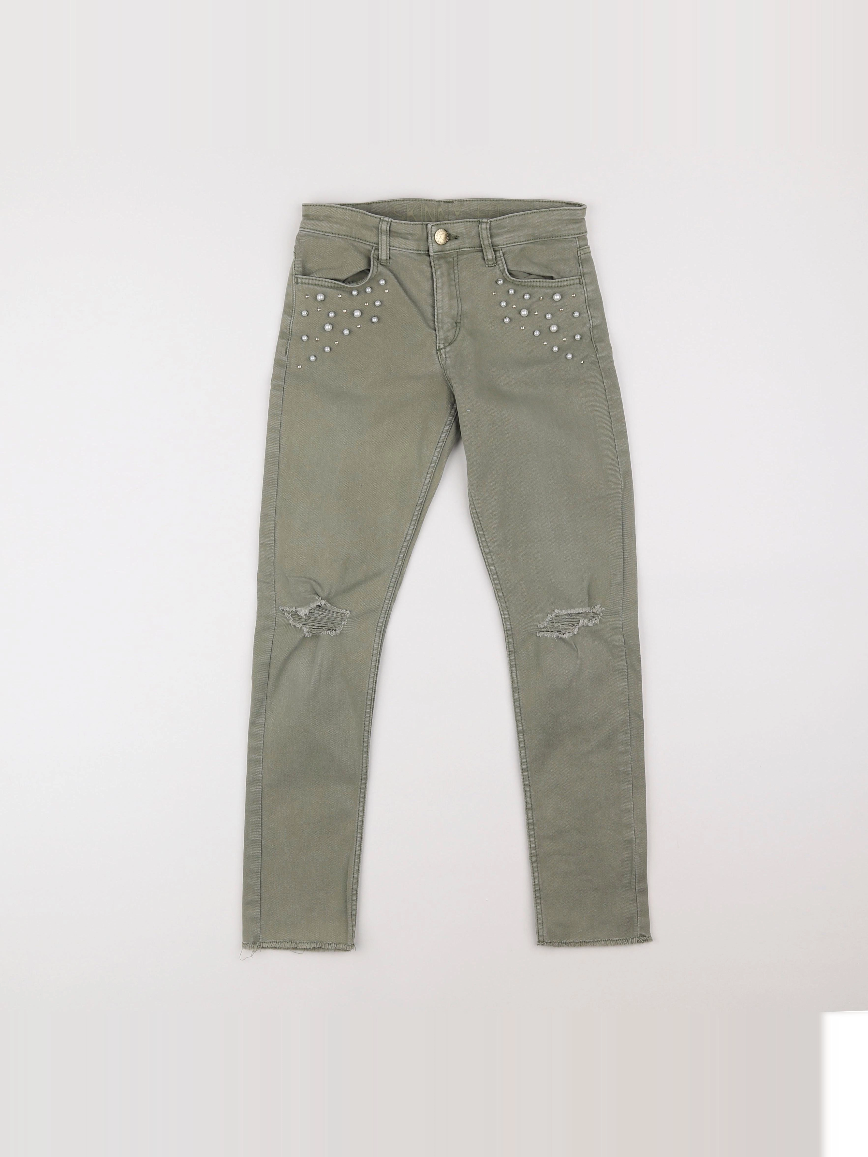 H&M - pantalon vert - 8/9 ans