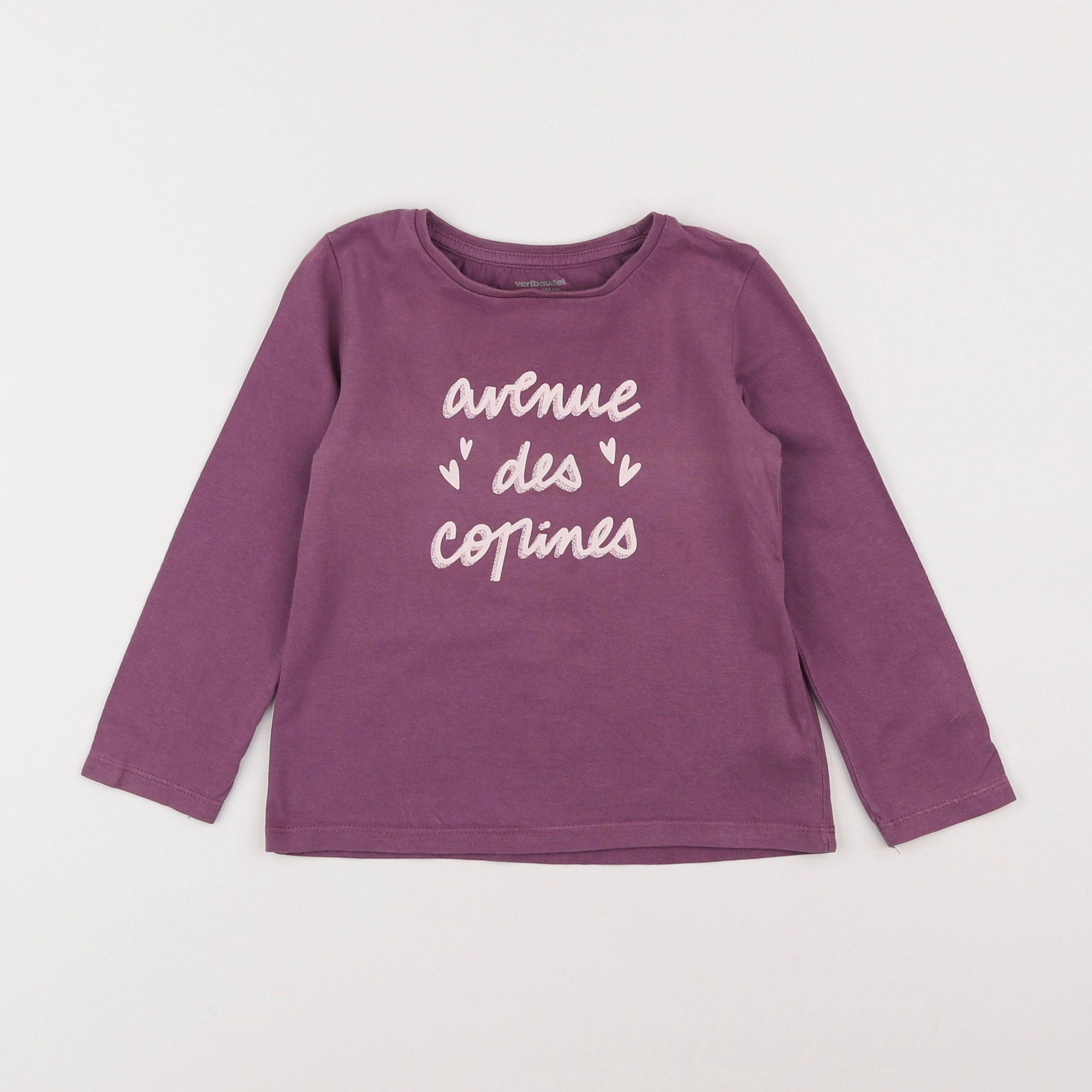 Vertbaudet - tee-shirt violet - 4 ans